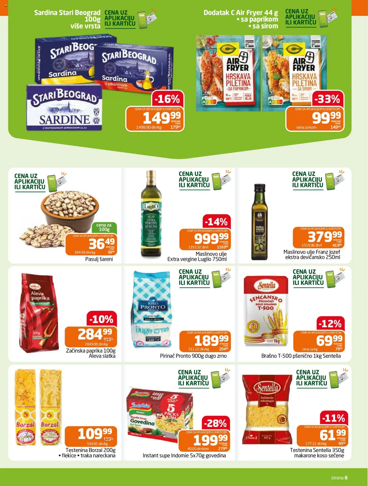 Gomex katalog - važi od 30.09.2026 | Strana: 8 | Proizvode: Govedina, Pronto, Piletina, Pirinač