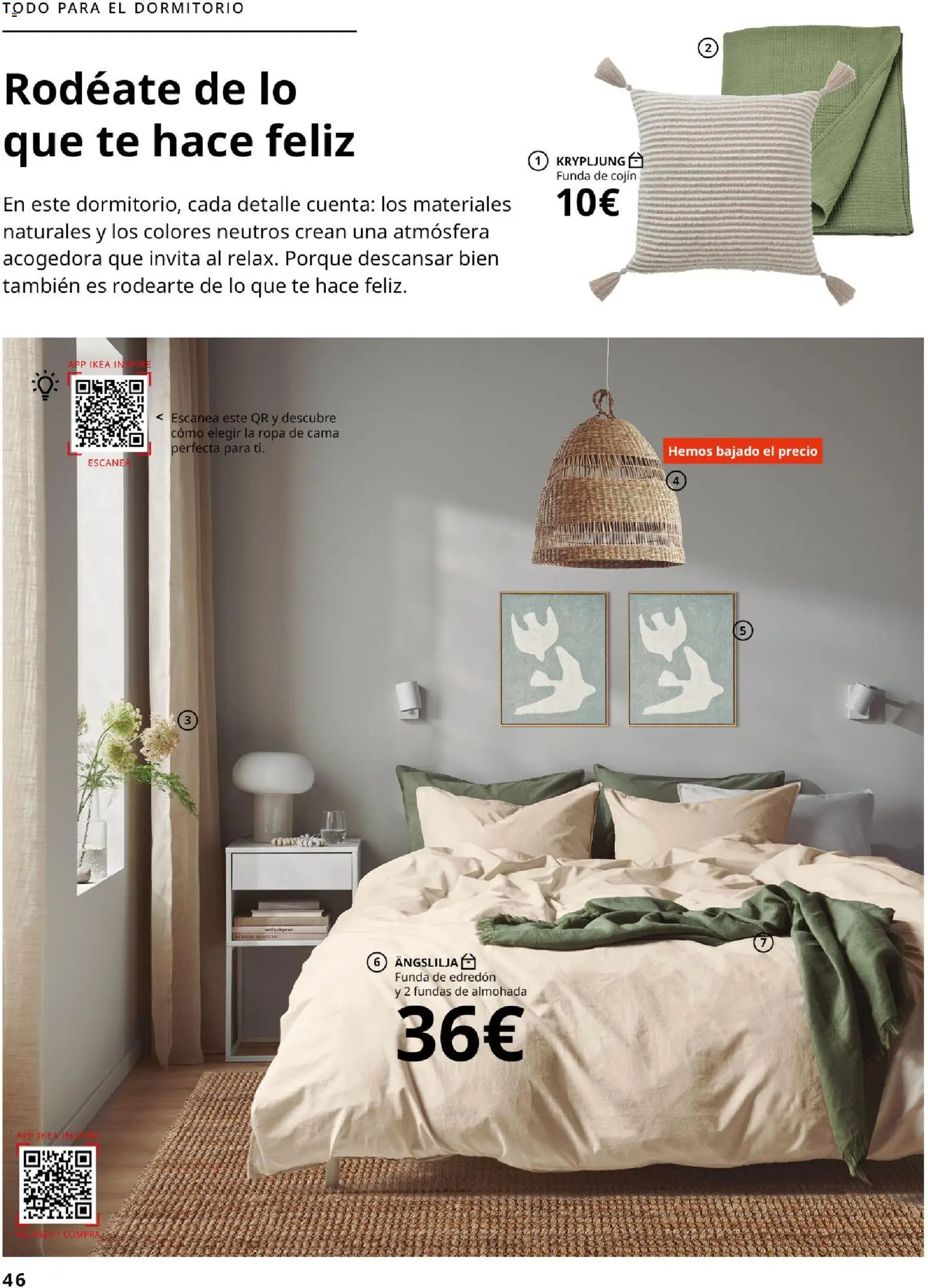 Catálogo IKEA Accesorios y decoración │ válido desde el 01/02/2026 | Página: 46 | Productos: Edredón, Funda, Ropa de cama, Cama