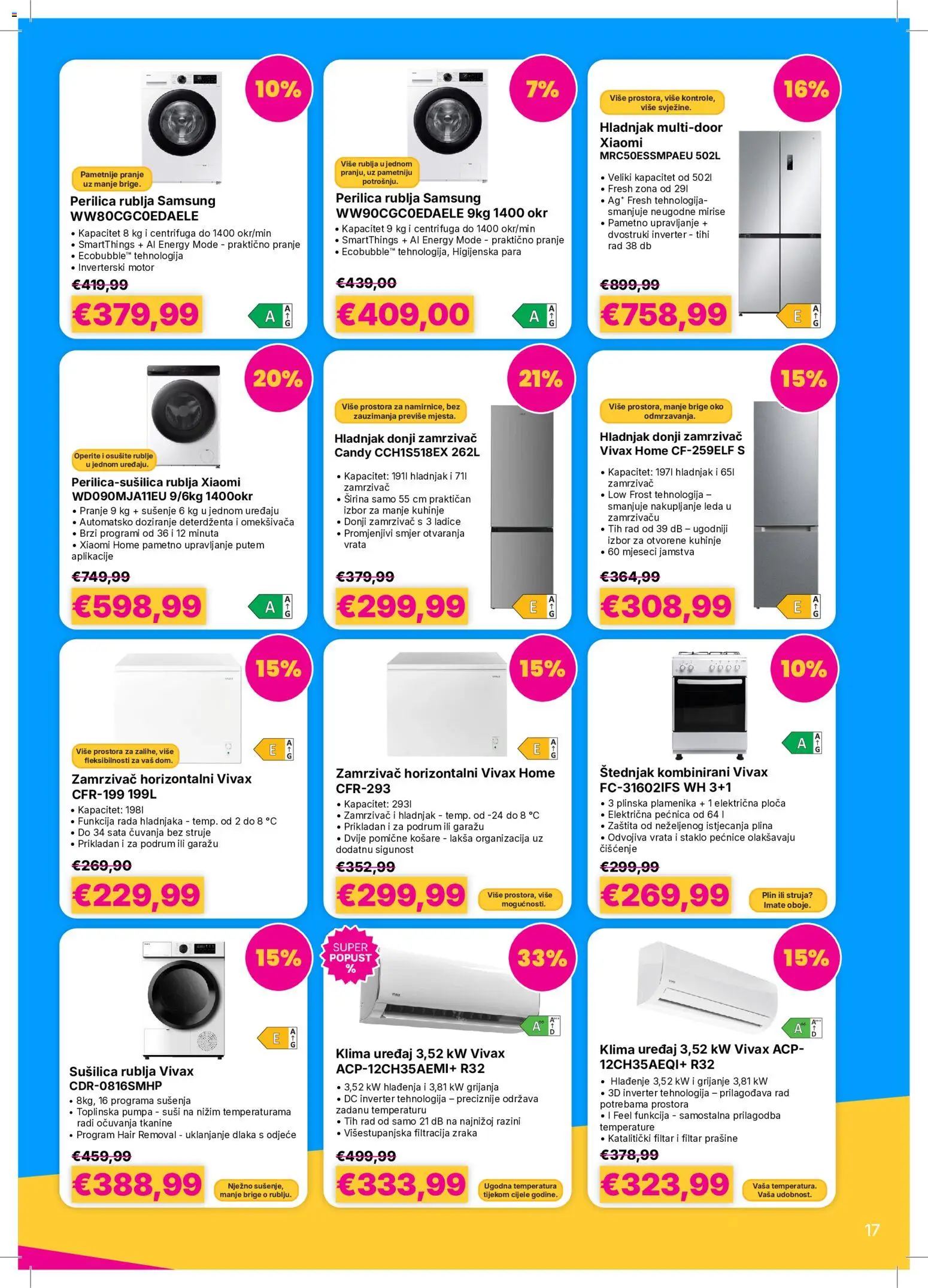 Vacom katalog | vrijedi od 05.10.2026 | Stranica: 17 | Proizvodi: Perilica rublja, Sušilica, Pećnica, Štednjak