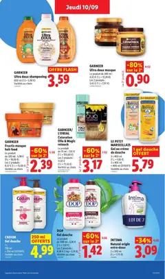 LIDL - Prévisualisation de Gel ou crème de douche, 3 x 400 ml (1 L = 4,83 €) 2 x 400 ml + 400 ml OFFERTS valide à partir de 10/09/2026 | Page: 23