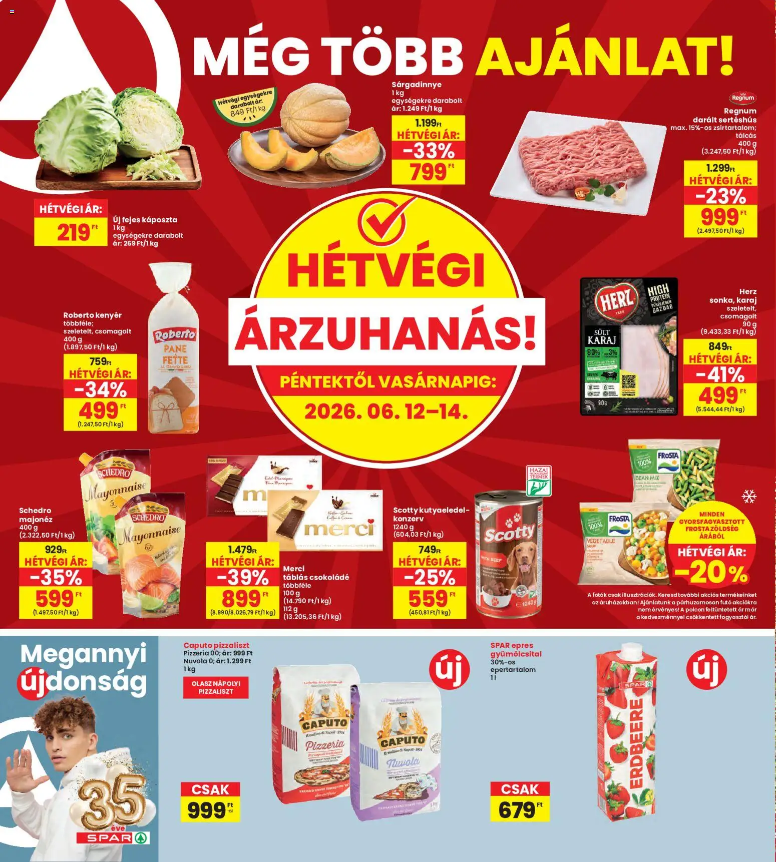 Interspar akciós ujság - amely érvényes a következő dátumtól: 11.06.2026 | Oldal: 20 | Termékek: Gyümölcsital, Kutyaeledel, Protein, Majonéz