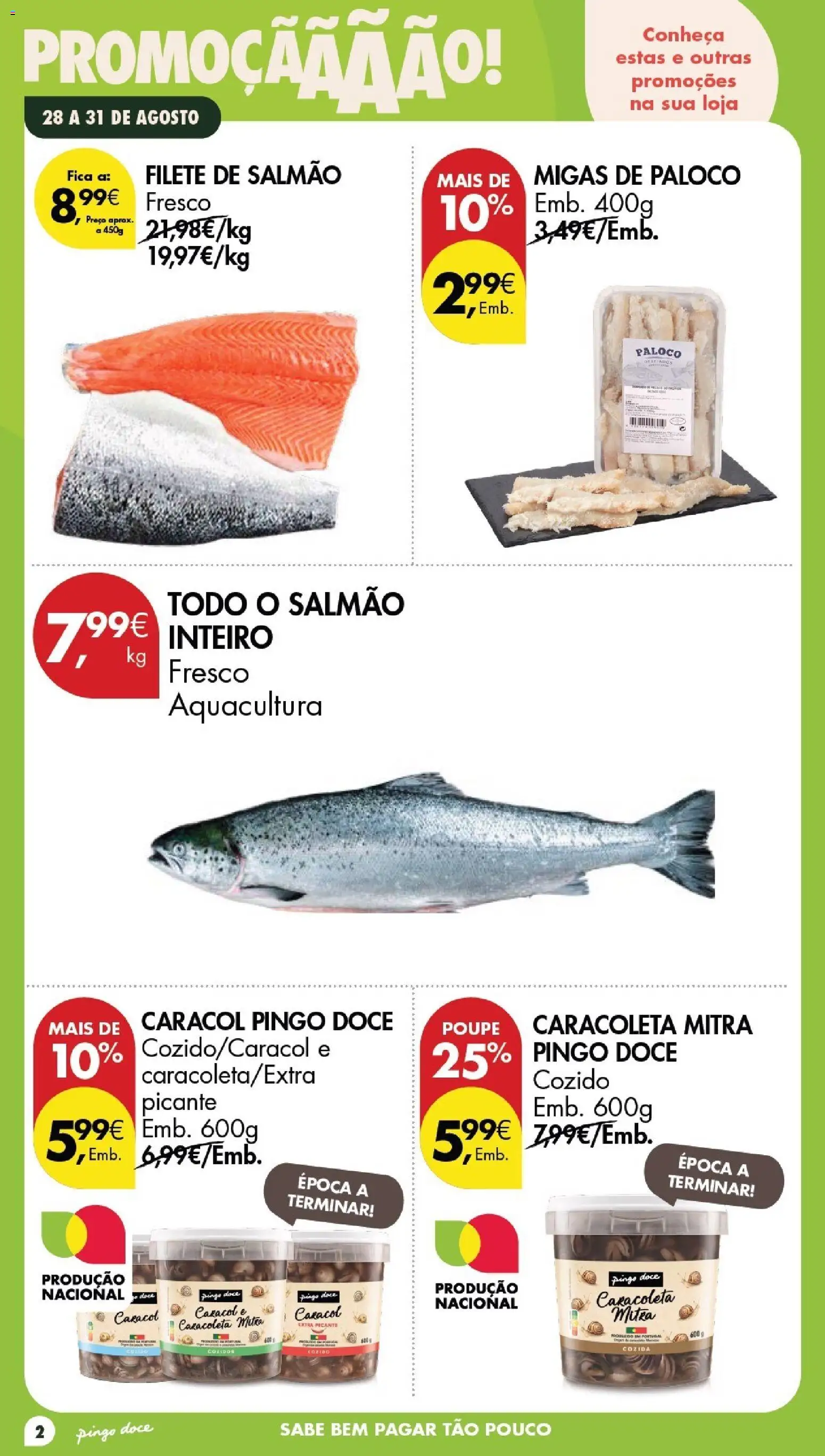 Pingo Doce Poupe este Fim de Semana │ válido de 28/08/2026 | Página: 2 | Produtos: Filete de salmão, Salmão, Filete