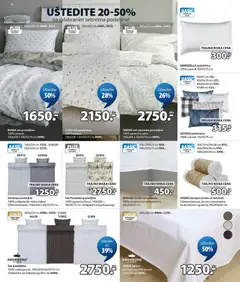 Set posteljine, 100% meki pamuk. 140x200x50x70/75 cm. (Odaberite od prikazanog) Pre i do 4499,- - pregled Jysk kataloga - važi od 12.08.2026 | Strana: 14 | Proizvode: Posteljine