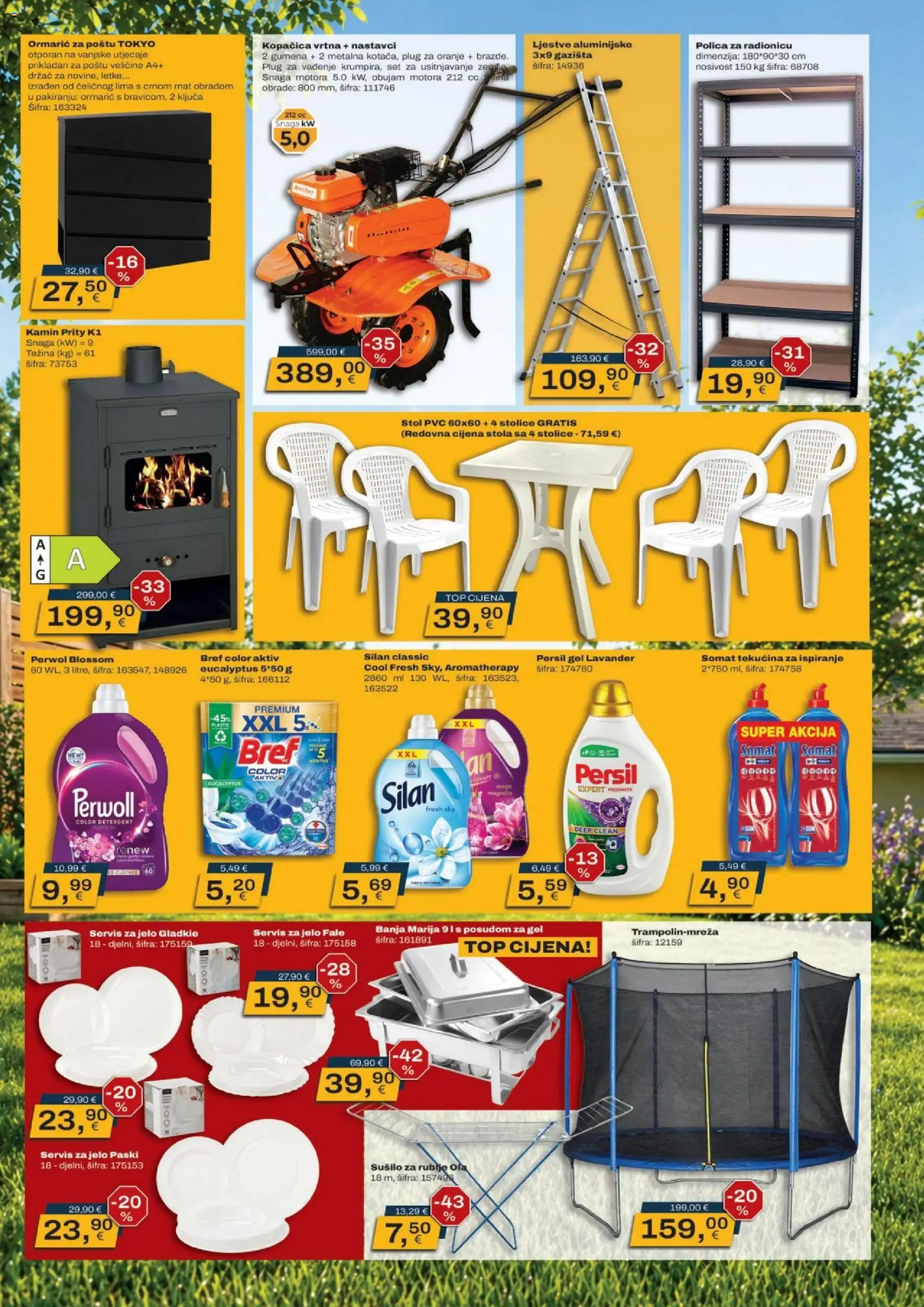 Vinkoprom katalog | vrijedi od 06.07.2026 | Stranica: 6 | Proizvodi: Polica, Ljestve, Sušilo za rublje, Persil