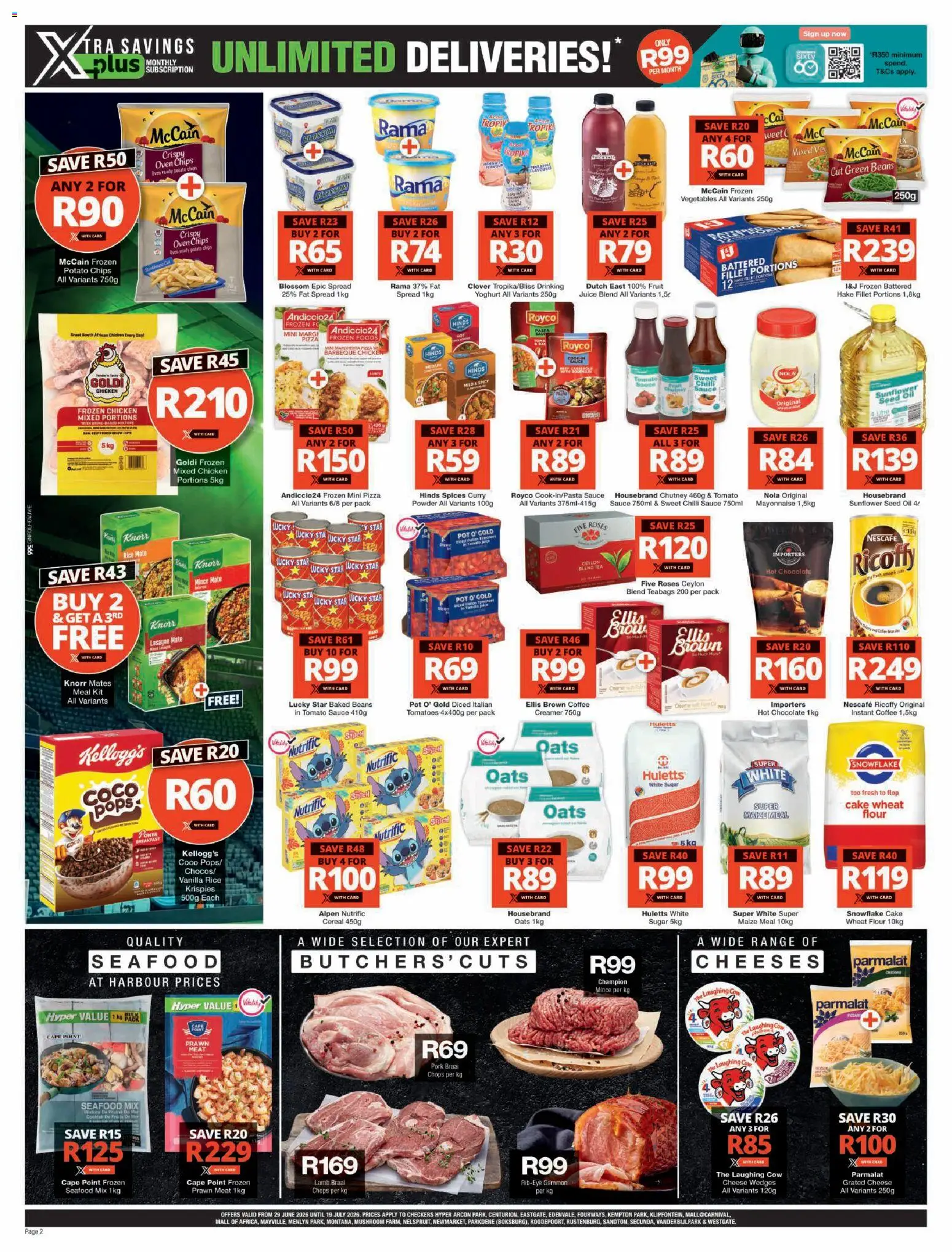 New Checkers catalogue – valid from 29/06/2026 | Page: 2 | Products: Oven, Coffee, Pizza, Powder