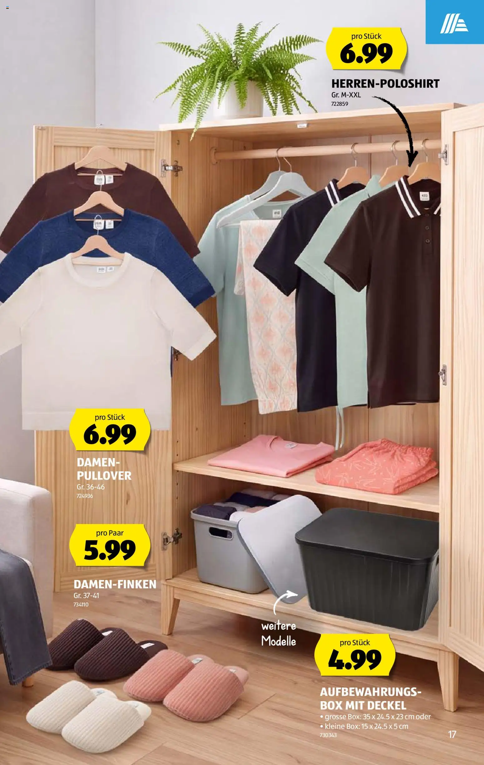 Aldi aktionen – gültig ab 20.08.2026 | Seite: 17 | Produkte: Poloshirt, Box, Deckel, Pullover