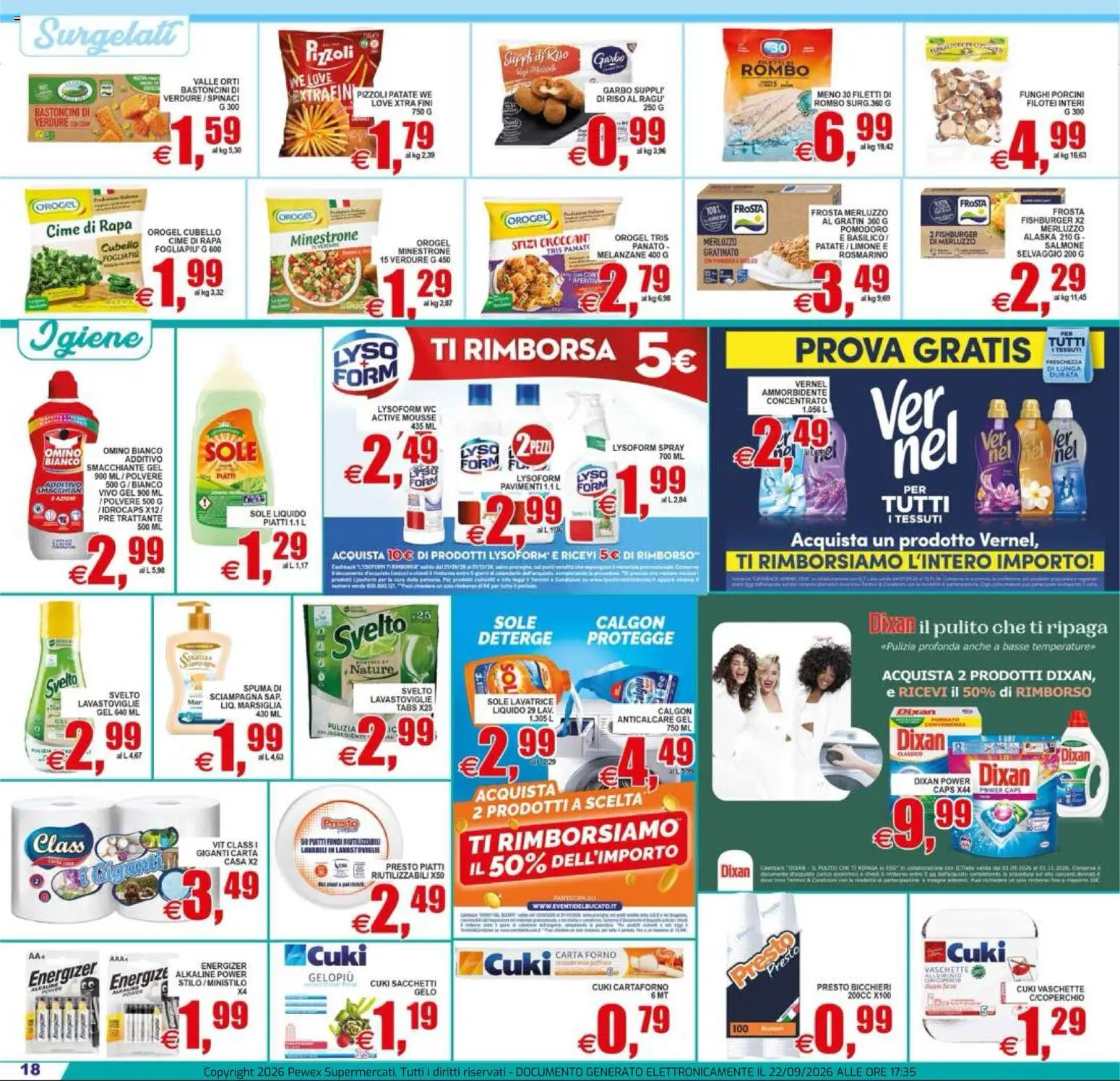 Volantino Pewex del 24/09/2026 | Pagina: 18 | Prodotti: Rosmarino, Salmone, Piatti, Vaschette