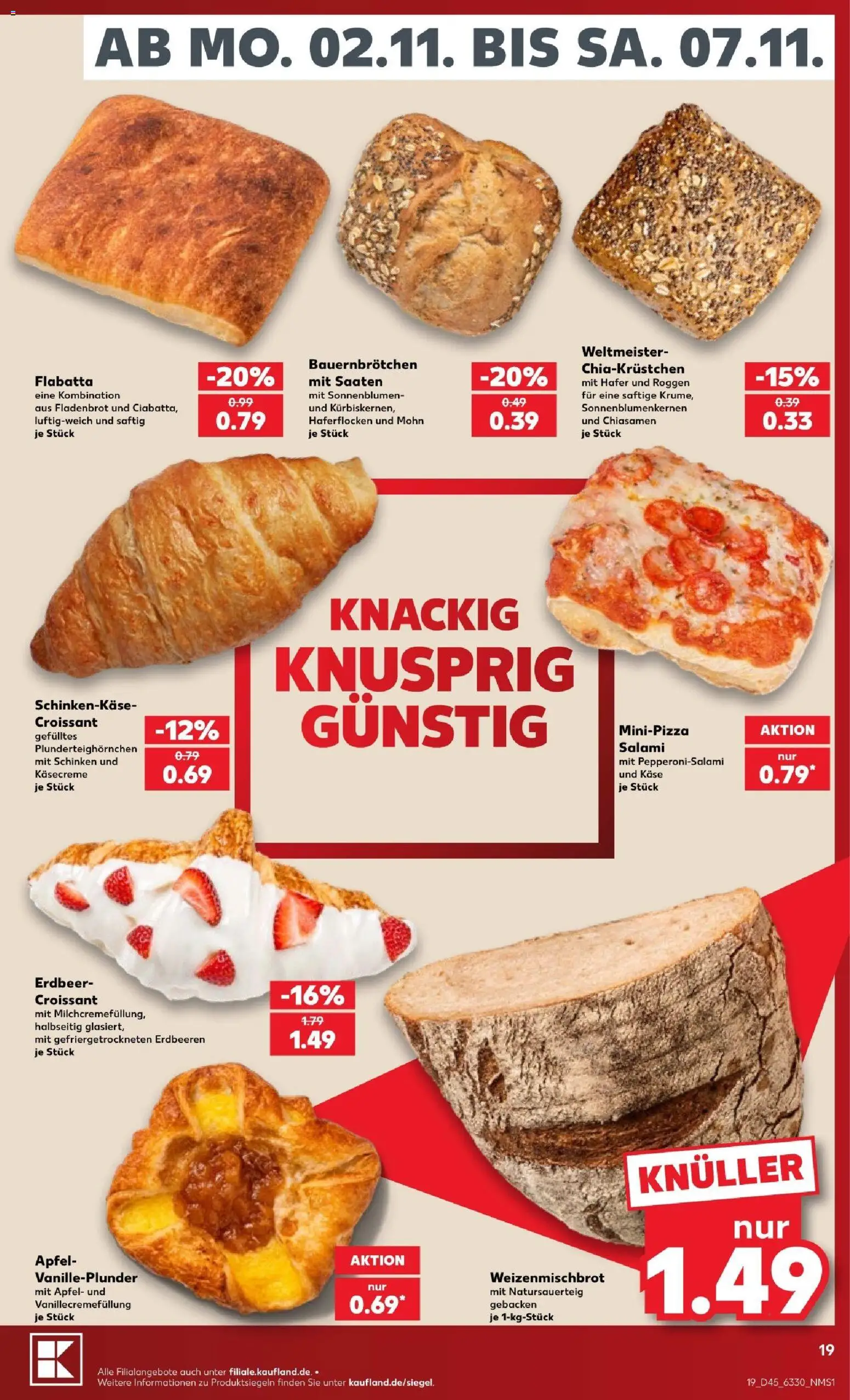 Kaufland Prospekt Hamburg – gültig ab 31.10.2026 | Seite: 19 | Produkte: Äpfel, Croissant, Salami, Schinken