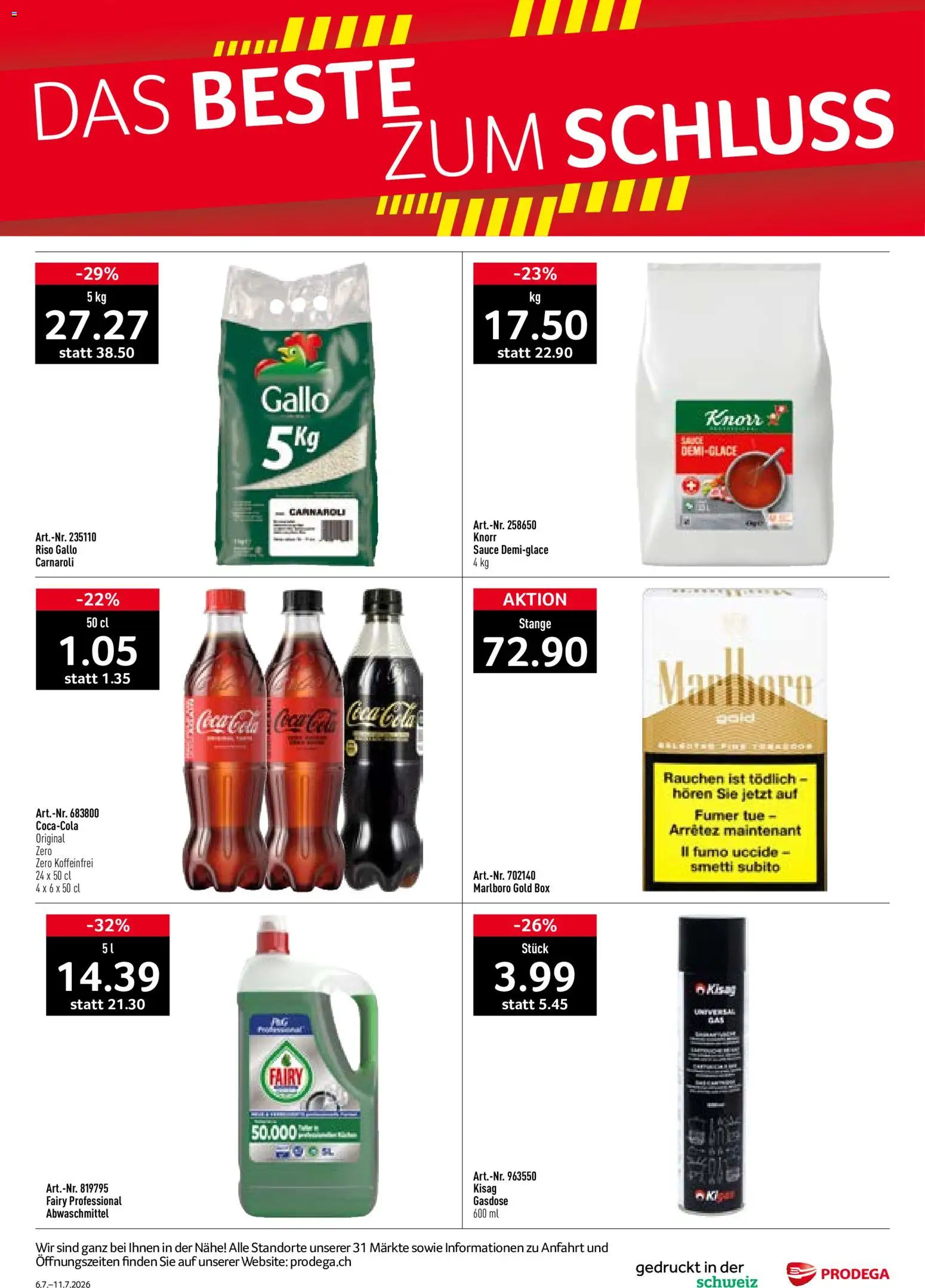 🛍️ Prodega aktionen ab 06.07.2026 » Entdecken Sie exklusive Rabatte und sparen Sie noch heute! 💰 | Schweiz