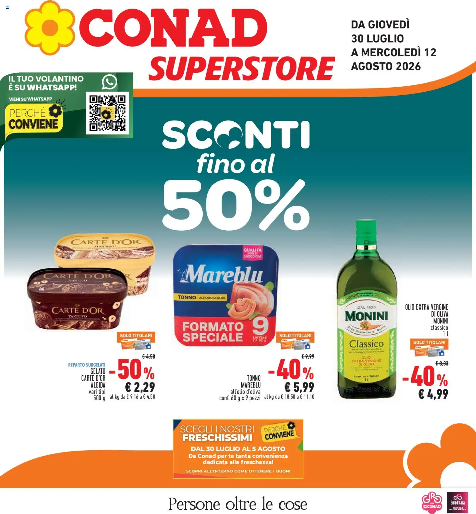 Volantino Conad del 30/07/2026 | Pagina: 1 | Prodotti: Tartufo, Olio, Tonno, Olio extra vergine