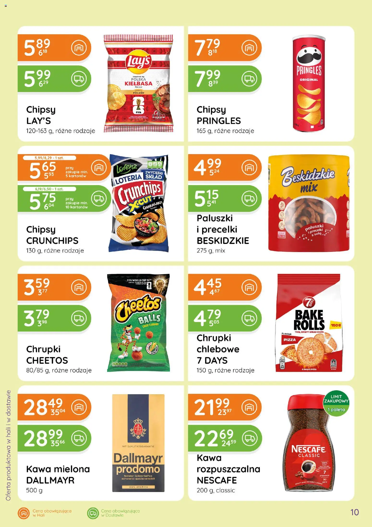 Eurocash gazetka - Ofensywa Spożywcza od 28.05.2026 | Strona: 10 | Produkty: Kiełbasa, Chrupki, Paluszki, Pringles