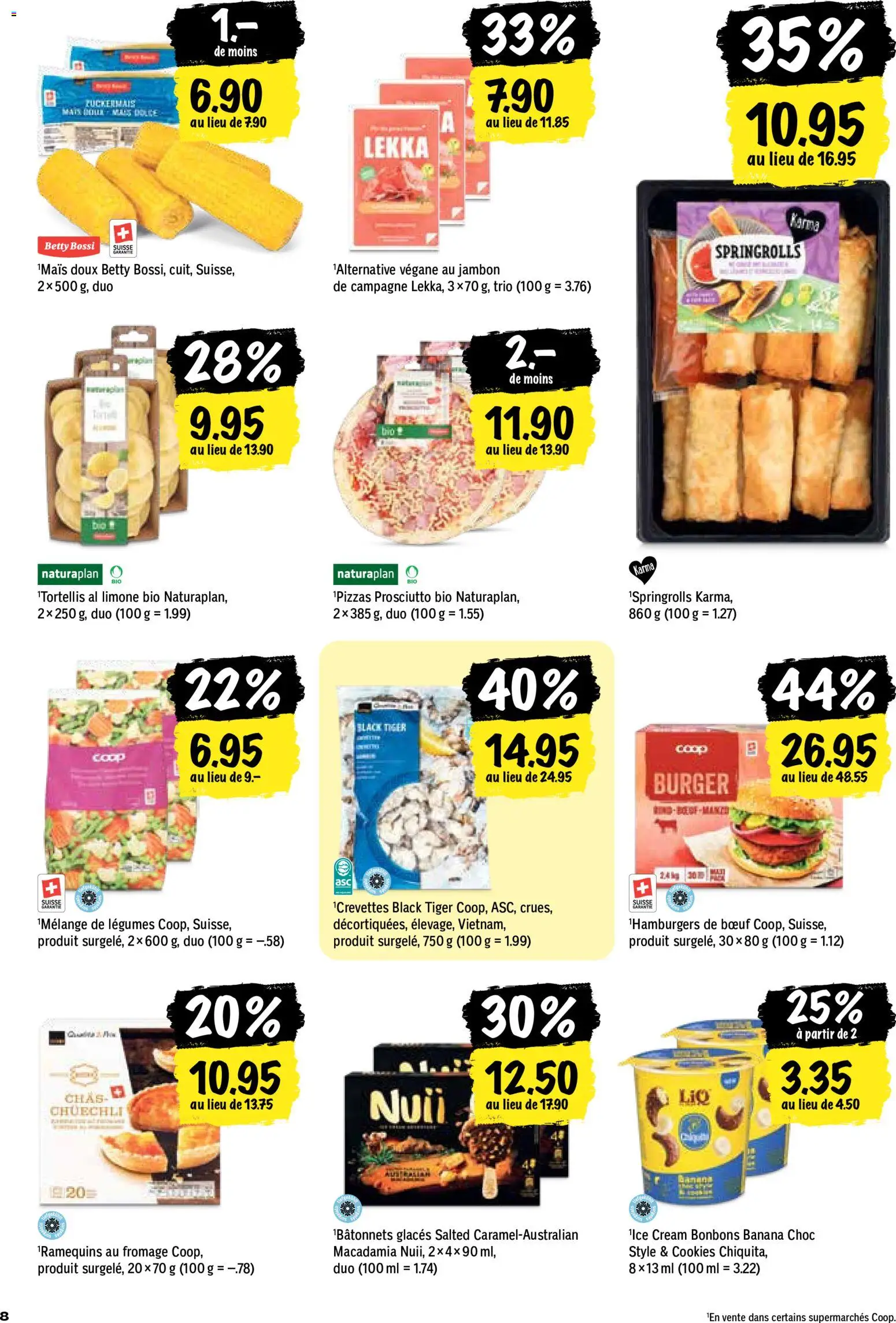 Coop aktionen FR – gültig ab 06.08.2026 | Seite: 8 | Produkte: Burger