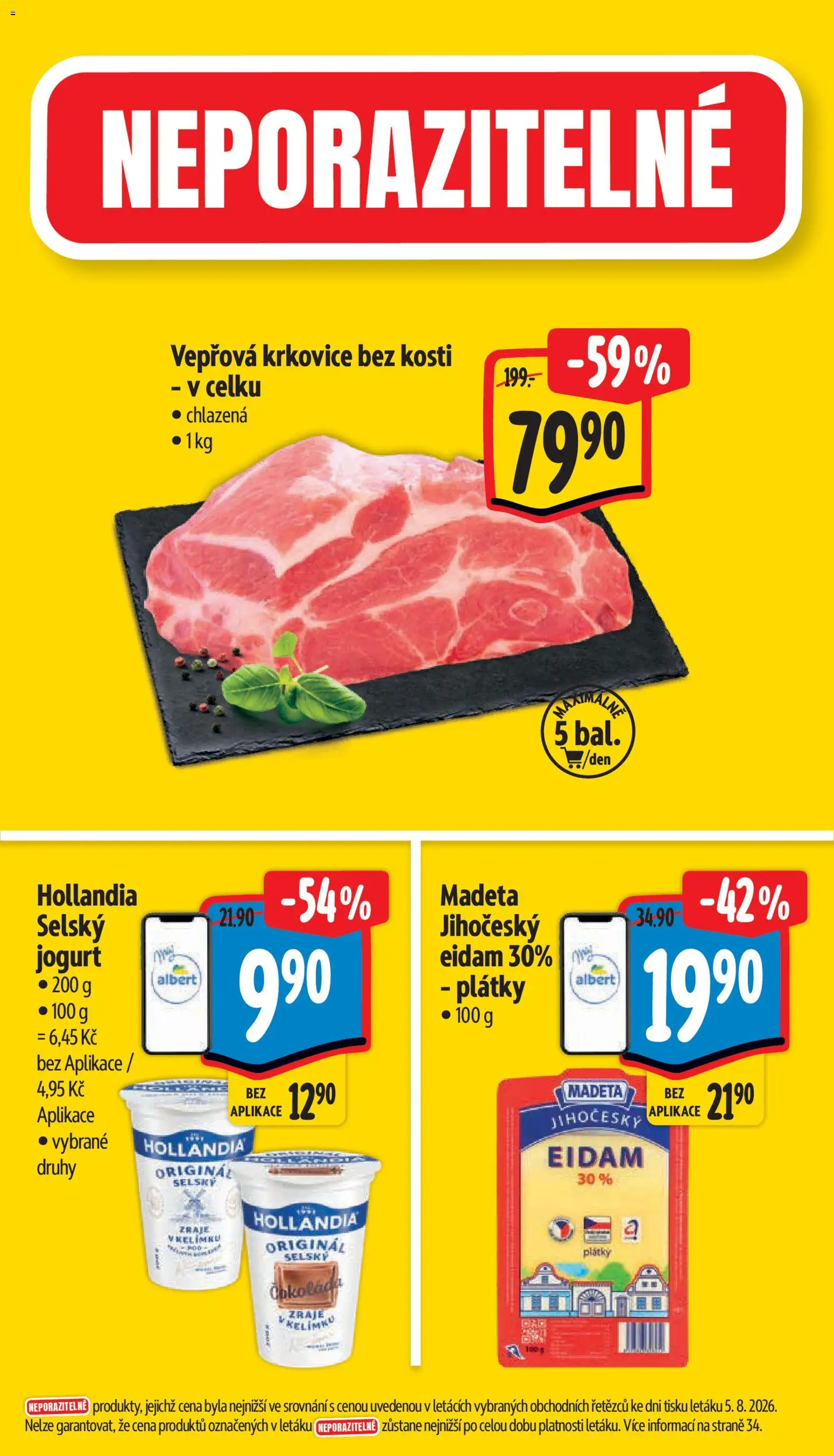 Albert leták - Hypermarket od 12.08.2026 | Strana: 3 | Produkty: Čokoláda, Vepřová krkovice bez kosti, Krkovice, Vepřová krkovice