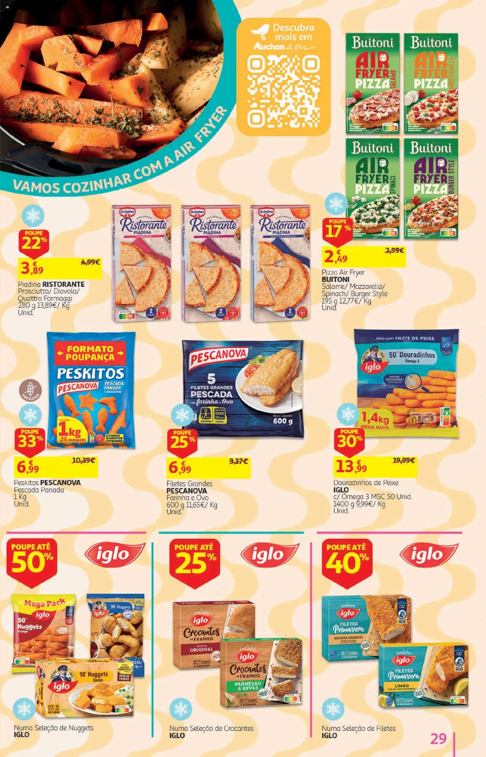 Auchan Halloween │ válido de 21/10/2026 | Página: 29 | Produtos: Douradinhos de peixe, Ómega, Salame, Farinha