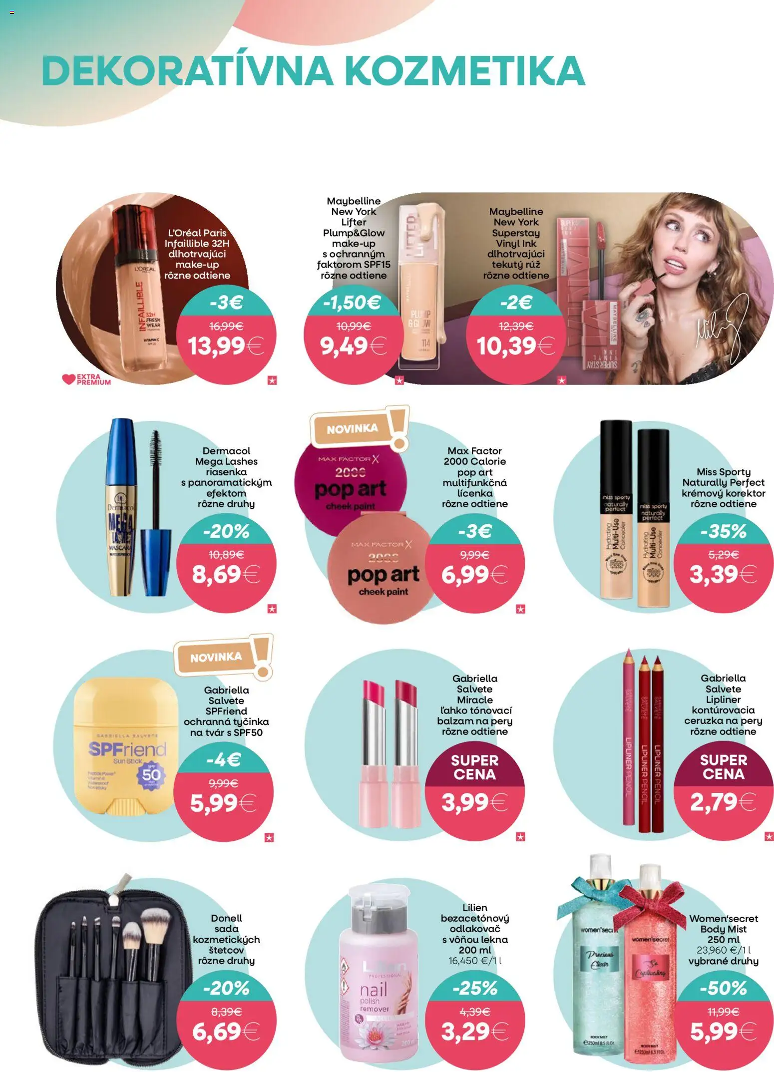 Nové 101 drogerie akcie – leták je platný od 10.06.2026 | Strana: 4 | Produkty: Korektor, Lícenka, Riasenka, Ceruzka