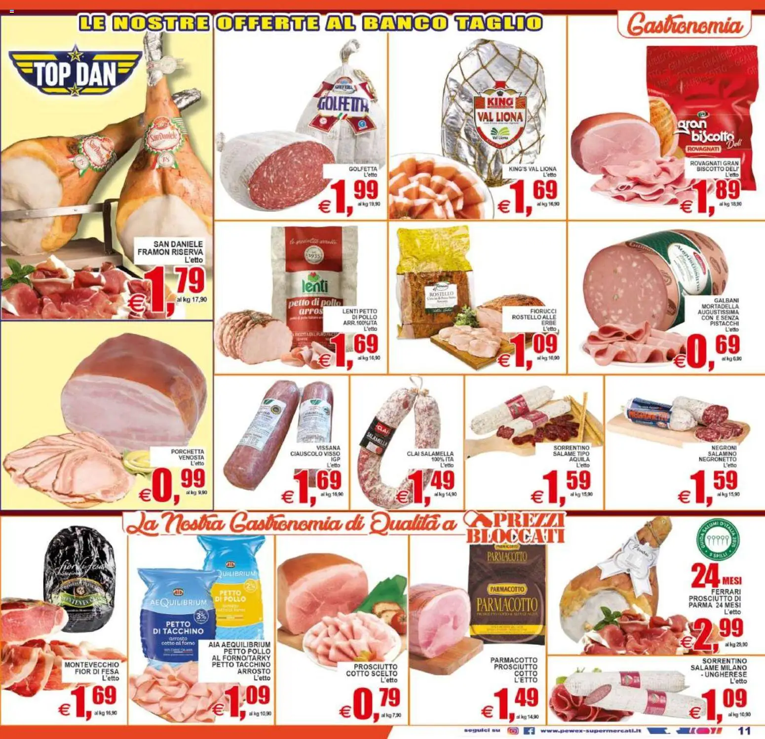 Volantino Pewex del 22/07/2026 | Pagina: 11 | Prodotti: Petto di Pollo, Pollo, Mortadella, Forno