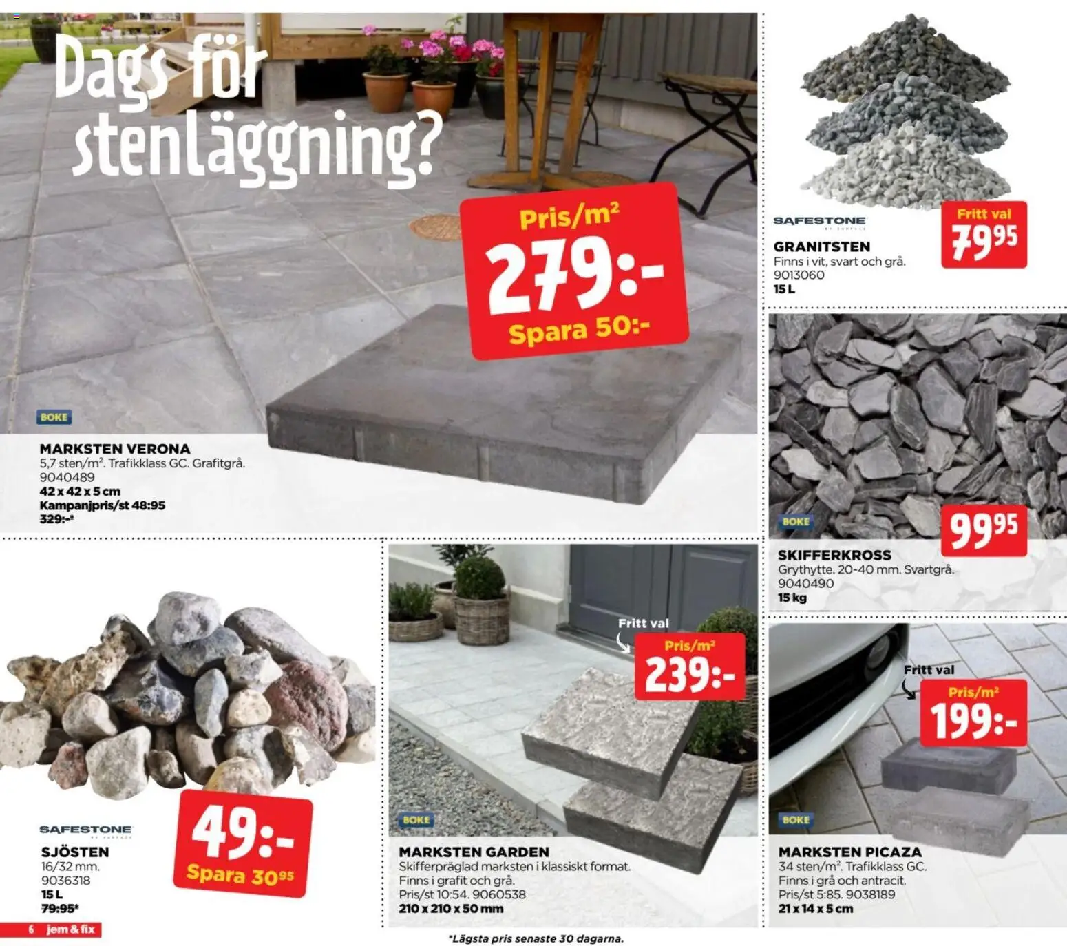 Jem & Fix reklamblad aktuell från 24/08/2026 | Sida: 6 | Produkter: Marksten