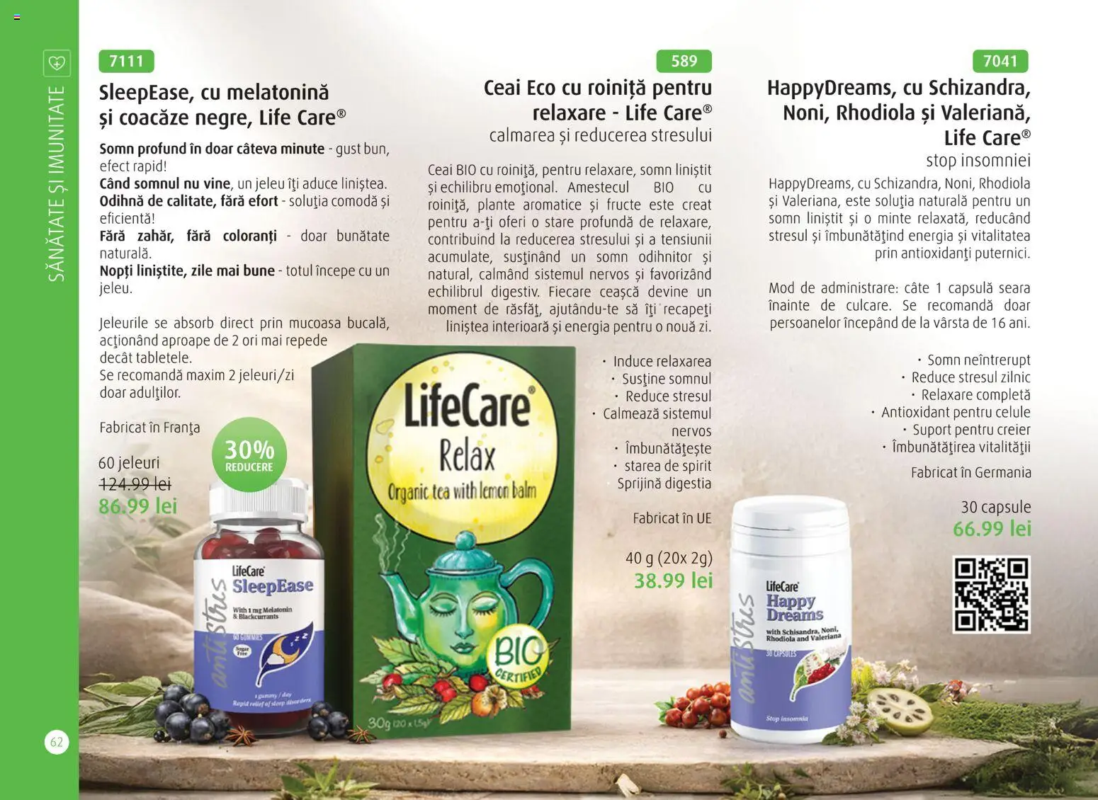 Noul catalog Life Care – valabil de la 01.04.2026 | Pagină: 64 | Produse: Şerit ödül, Ceai, Demirhindi, Fructe
