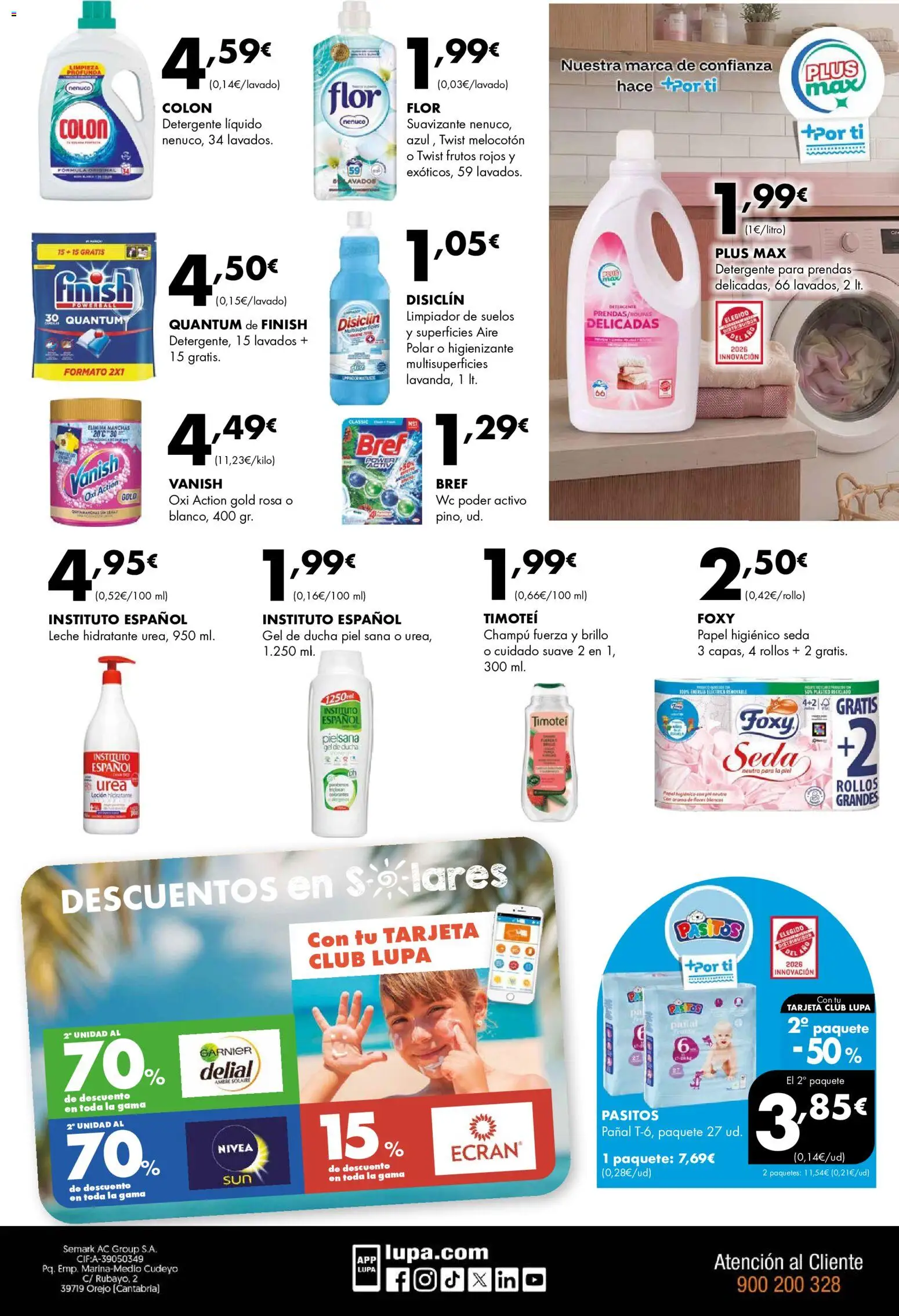 Lupa Supermercados folleto │ válido desde el 30/07/2026 | Página: 12 | Productos: Gel de ducha, Detergente, Papel higienico, Detergente líquido
