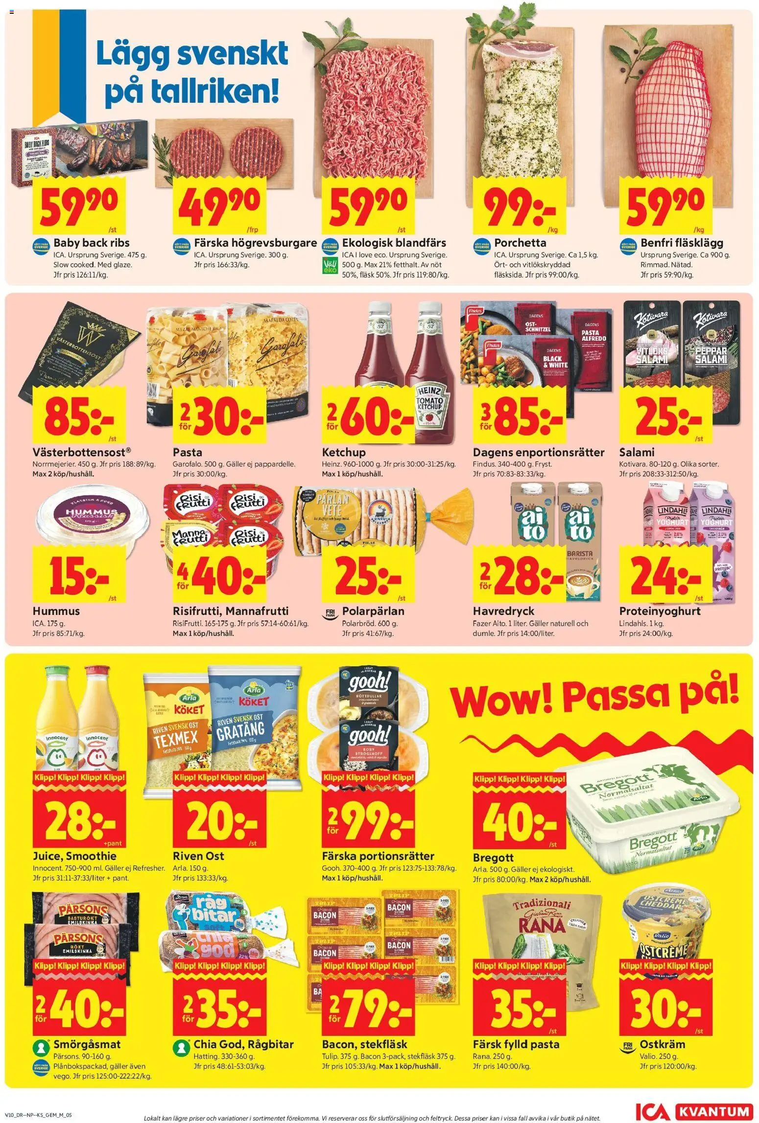 ICA Kvantum reklamblad aktuell från 02/03/2026 | Sida: 5 | Produkter: Blandfärs, Peppar, Ost, Pasta