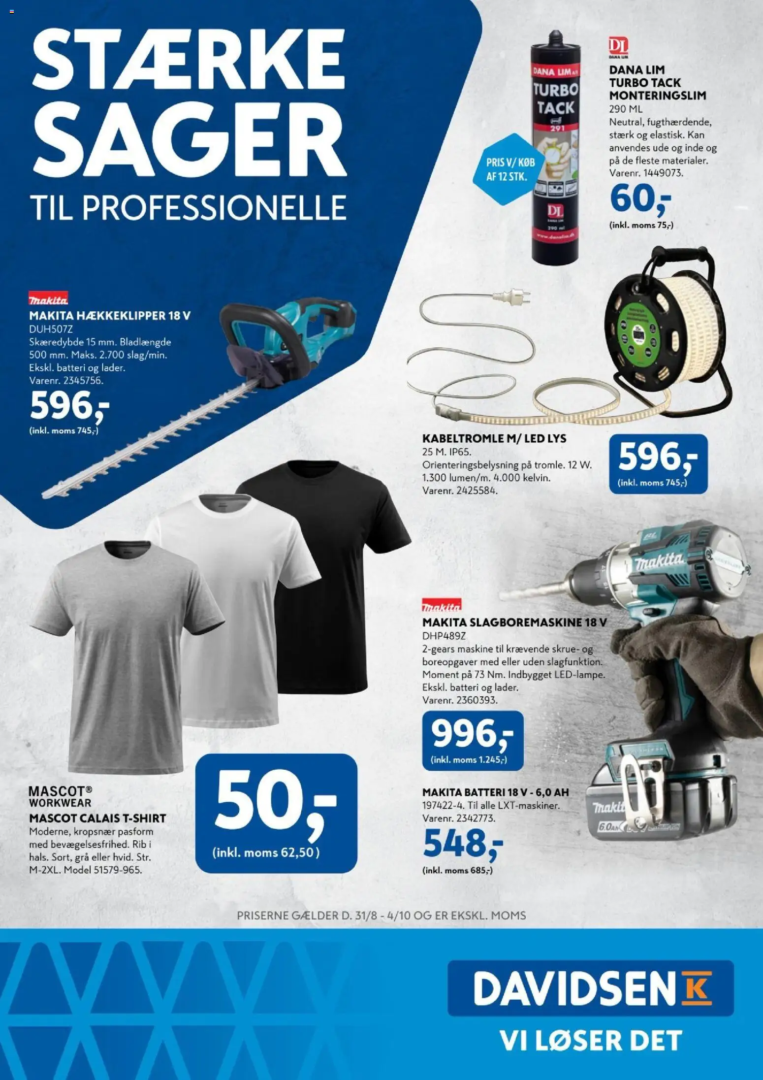 Davidsen tilbudsavis – gyldig fra 31/08/2026 | Side: 1 | Produkter: Skrue, Batteri
