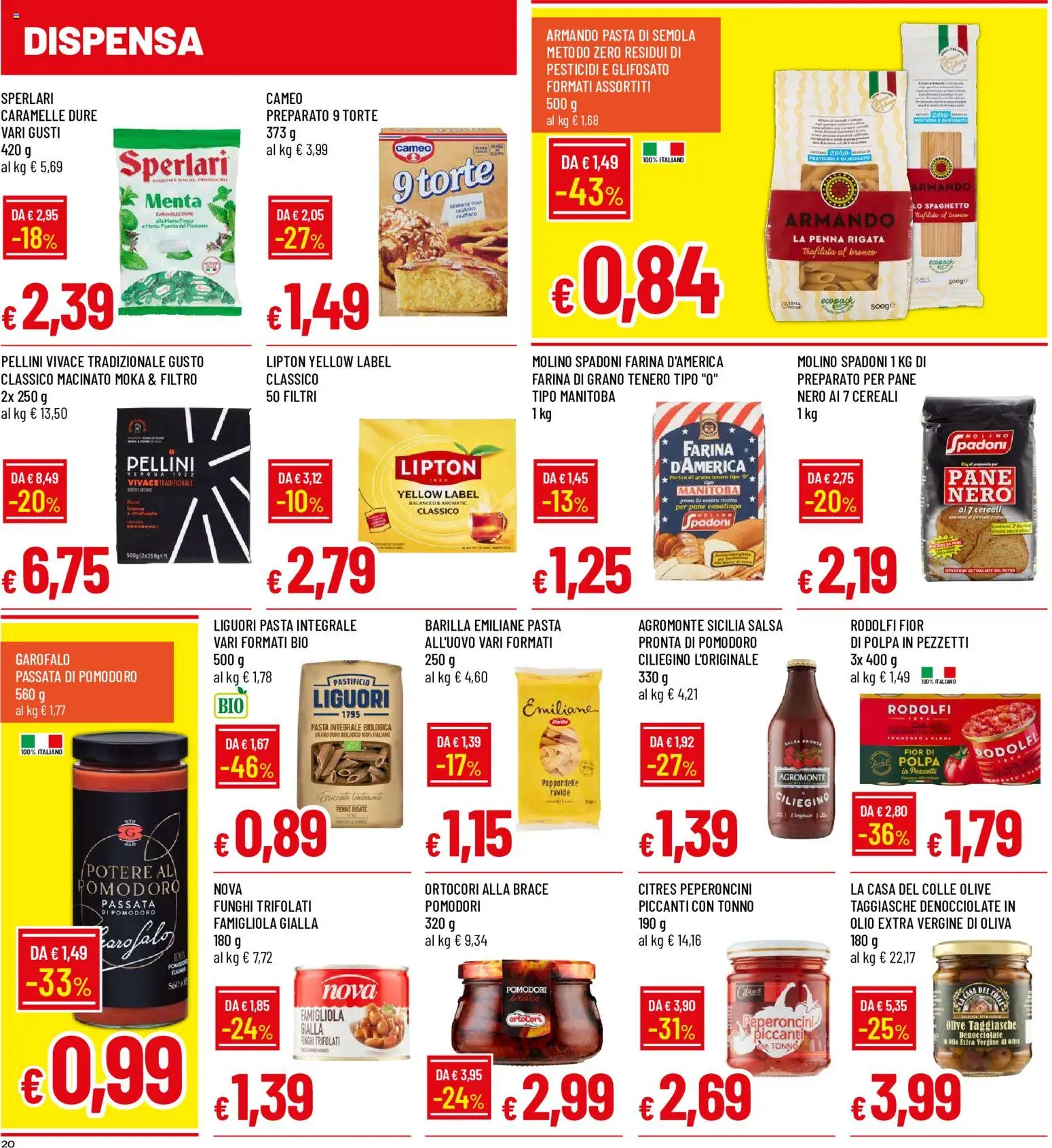 Volantino Galassia del 17/09/2026 | Pagina: 20 | Prodotti: Barilla, Passata di pomodoro, Tonno, Olio extra vergine