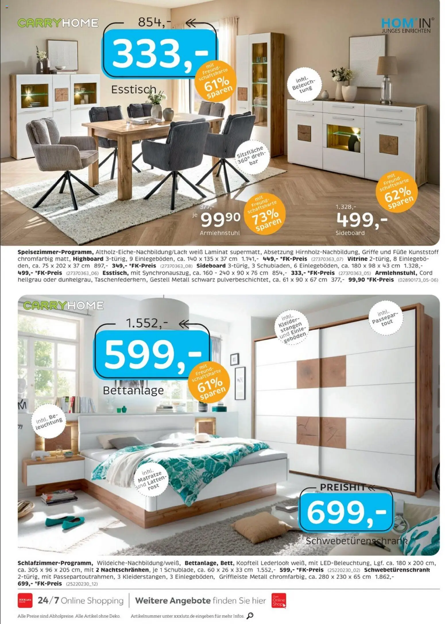 XXXLutz Restaurantgutscheine – gültig ab 08.08.2026 | Seite: 10 | Produkte: Sideboard, Esstisch, Vitrine, Schwebetürenschrank