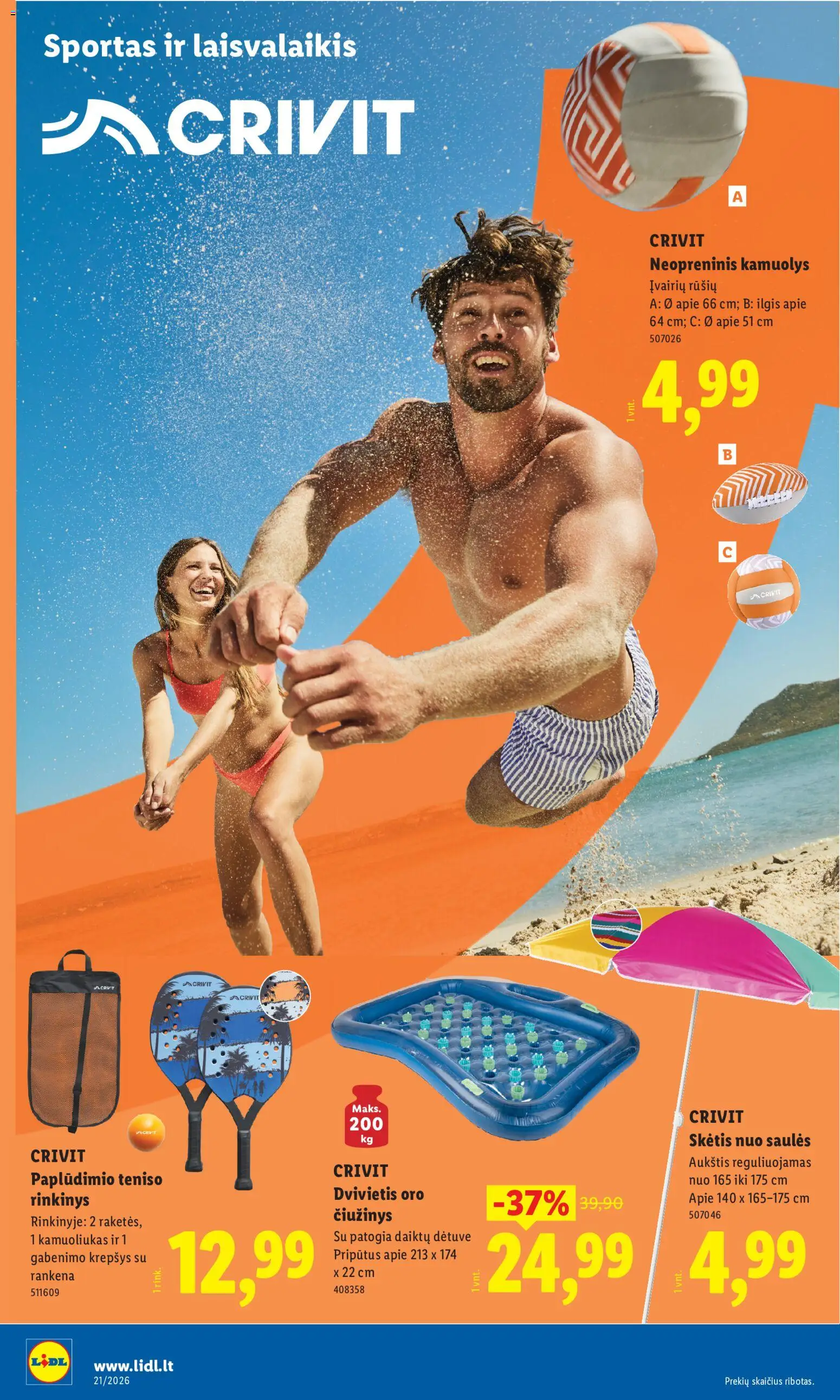 LIDL akcijos nuo 18.05.2026 | Puslapis: 16 | Prekių: Čiužinys, Skėtis, Krepšys