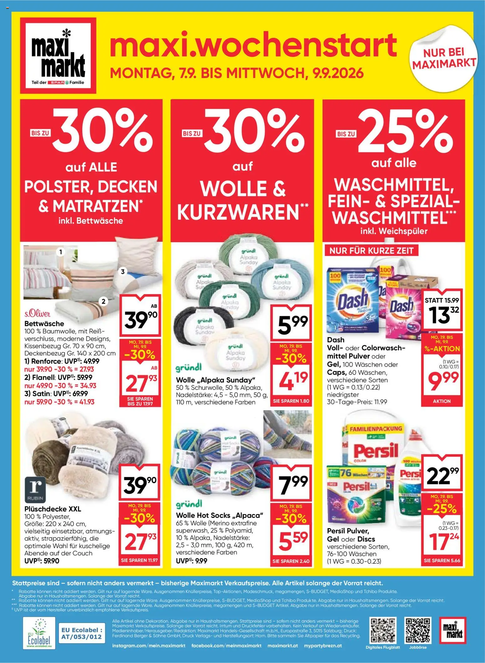 Maximarkt Flugblatt gültig ab 03.09.2026 | Seite: 24 | Produkte: Couch, Weichspüler, Waschmittel