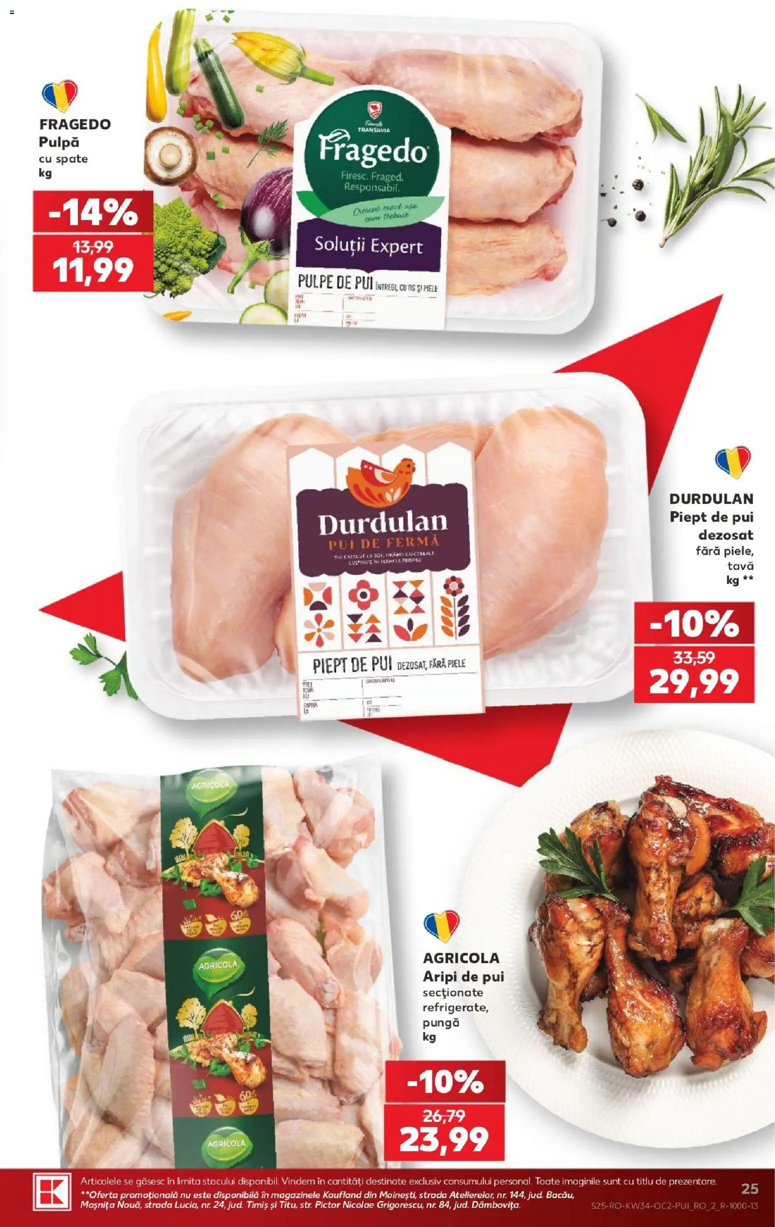 Noul catalog Kaufland – valabil de la 19.08.2026 | Pagină: 25 | Produse: Pungă, Tava, Agricola, Pui