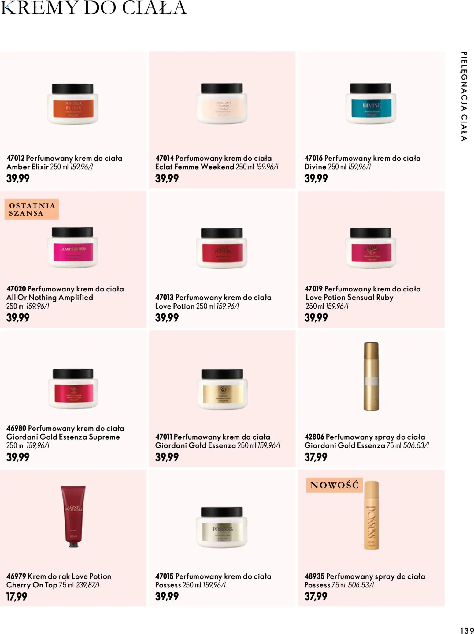 Oriflame Katalog 14 2026 od 30.09.2026 | Strona: 139 | Produkty: Top, Krem do ciała, Krem do rąk, Krem
