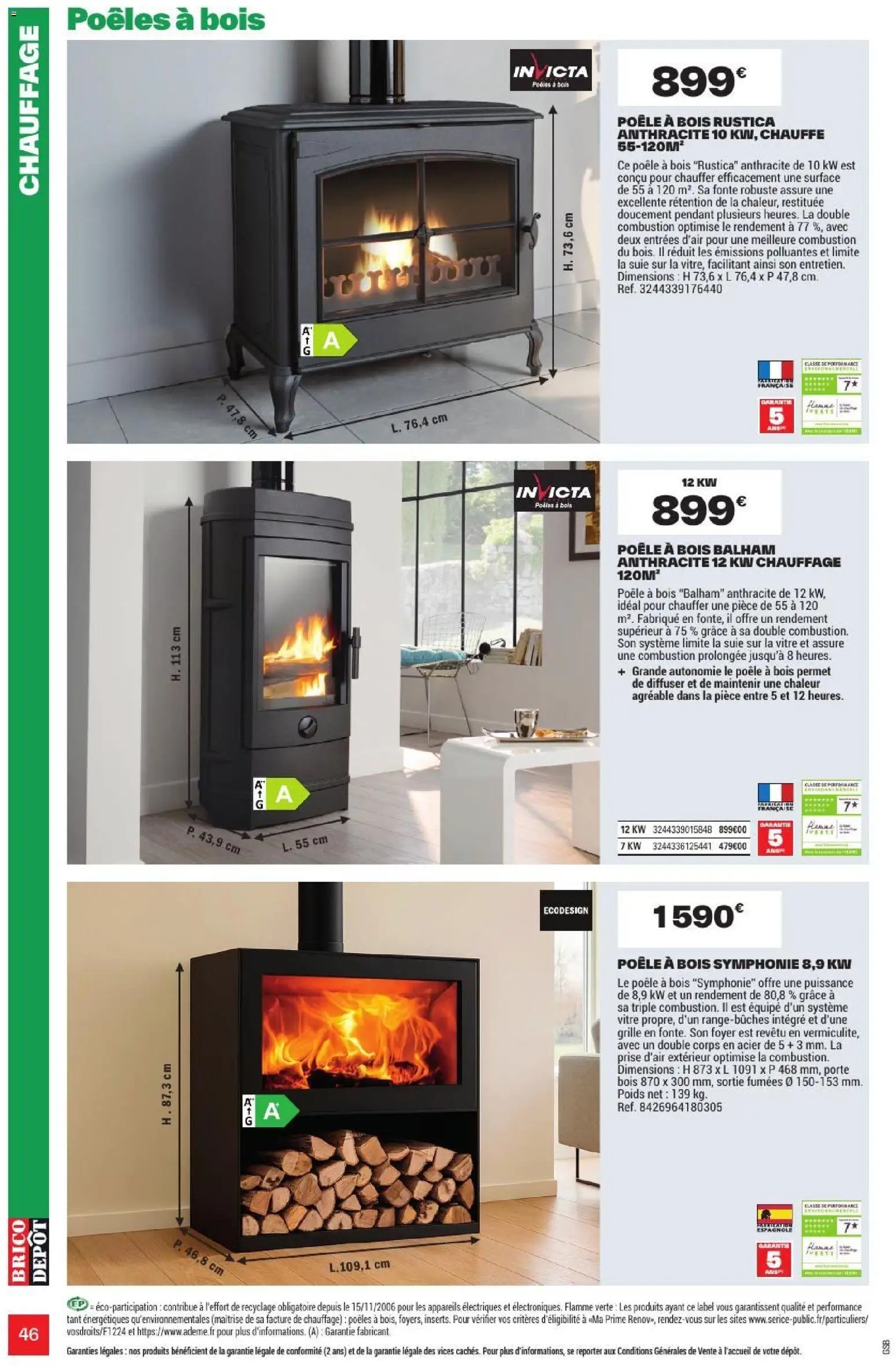 {H1} | Page: 46 | Produits: Poêle, Porte, Prise, Poêle à bois