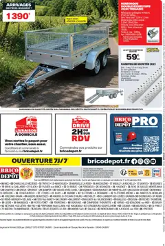 Brico Dépôt - Prévisualisation de Brico Dépôt catalogue valide à partir de 11/09/2026 | Page: 24 | Produits: Bricolage, Poids, Remorque, Roue jockey