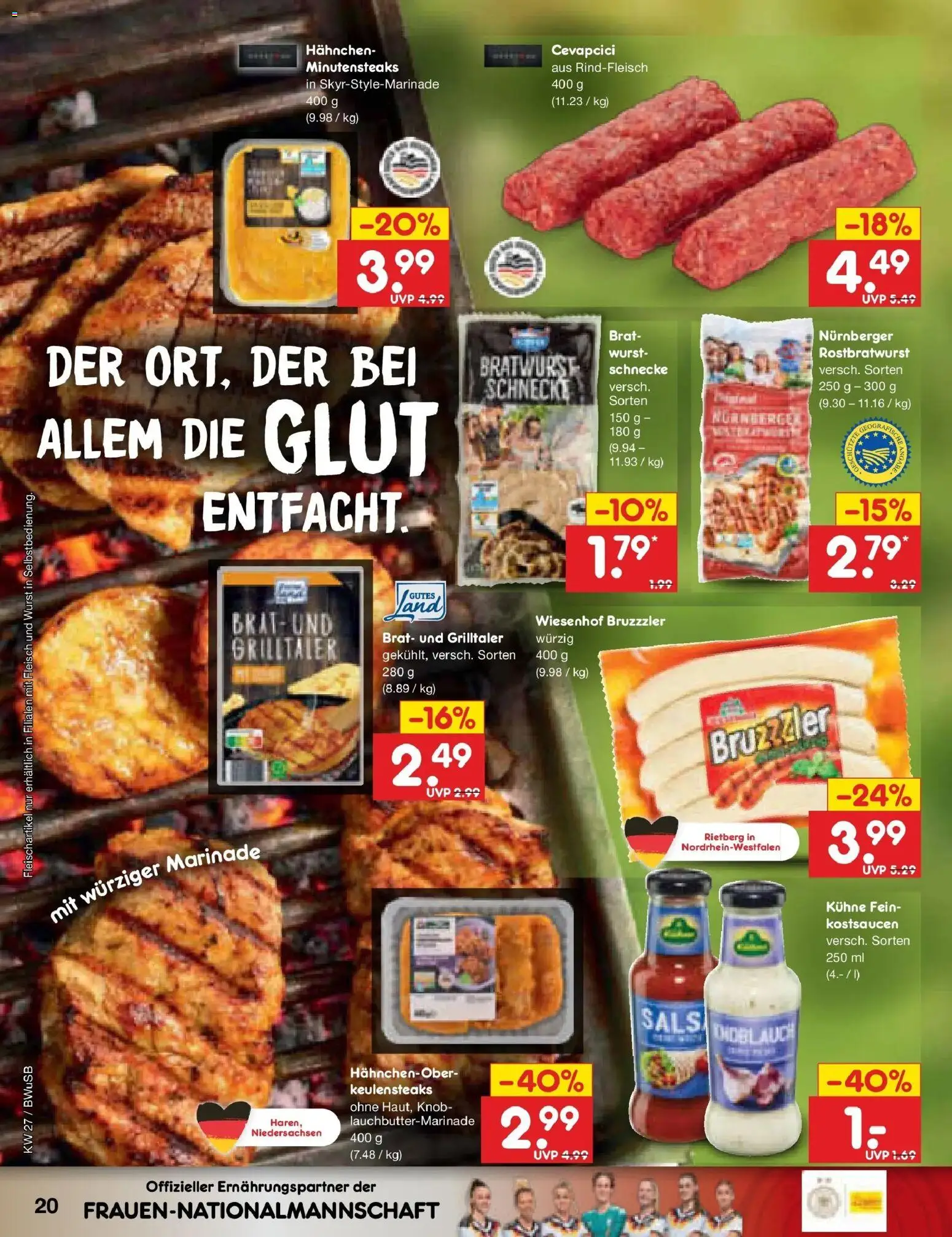 Netto Marken-Discount Prospekt Stemwede-Dielingen – gültig ab 29.06.2026 | Seite: 30 | Produkte: Bratwurst, Cevapcici, Wurst, Knoblauch