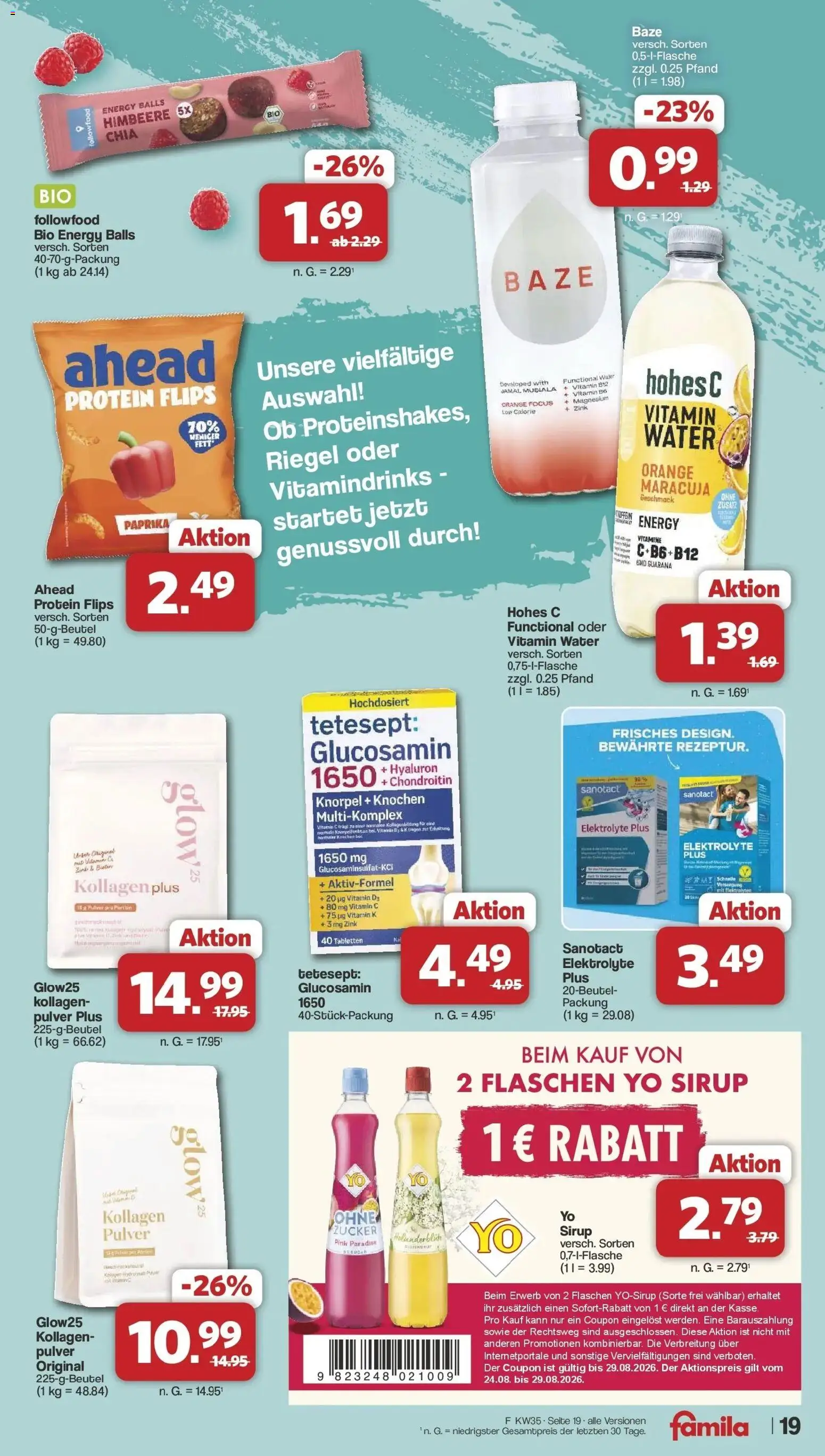 Famila Nordwest Wochenangebote (ab 24.08.2026) zum Blättern | Seite: 21 | Produkte: Energy, Paprika, Himbeere, Hohes c