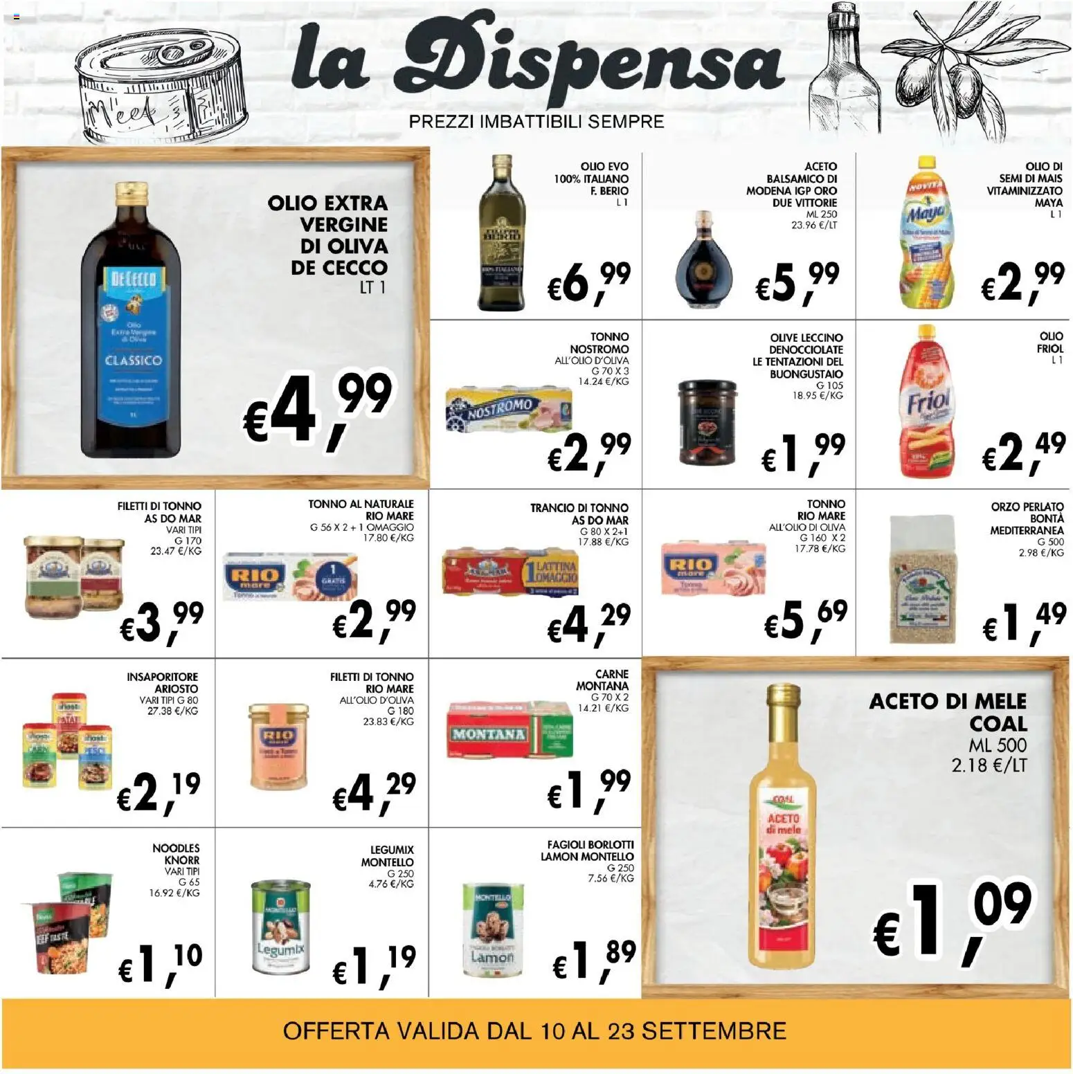 Volantino Coal del 10/09/2026 | Pagina: 20 | Prodotti: Mele, Aceto, Carne, Mais
