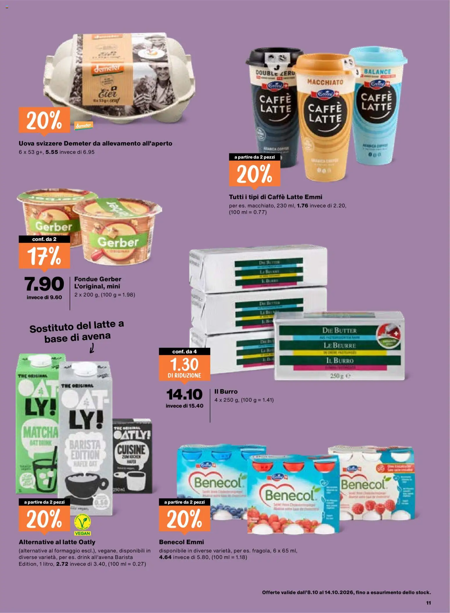 Migros aktionen IT – gültig ab 08.10.2026 | Seite: 11 | Produkte: Butter, Fondue