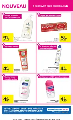 Carrefour - Prévisualisation de Shampooing SO'BIO ETIC, Shampooing Cheveux Réparés, Ricin, 250 ml. valide à partir de 07/07/2026 | Page: 9 | Produits: Fraise, Gel douche, Douche, Vin