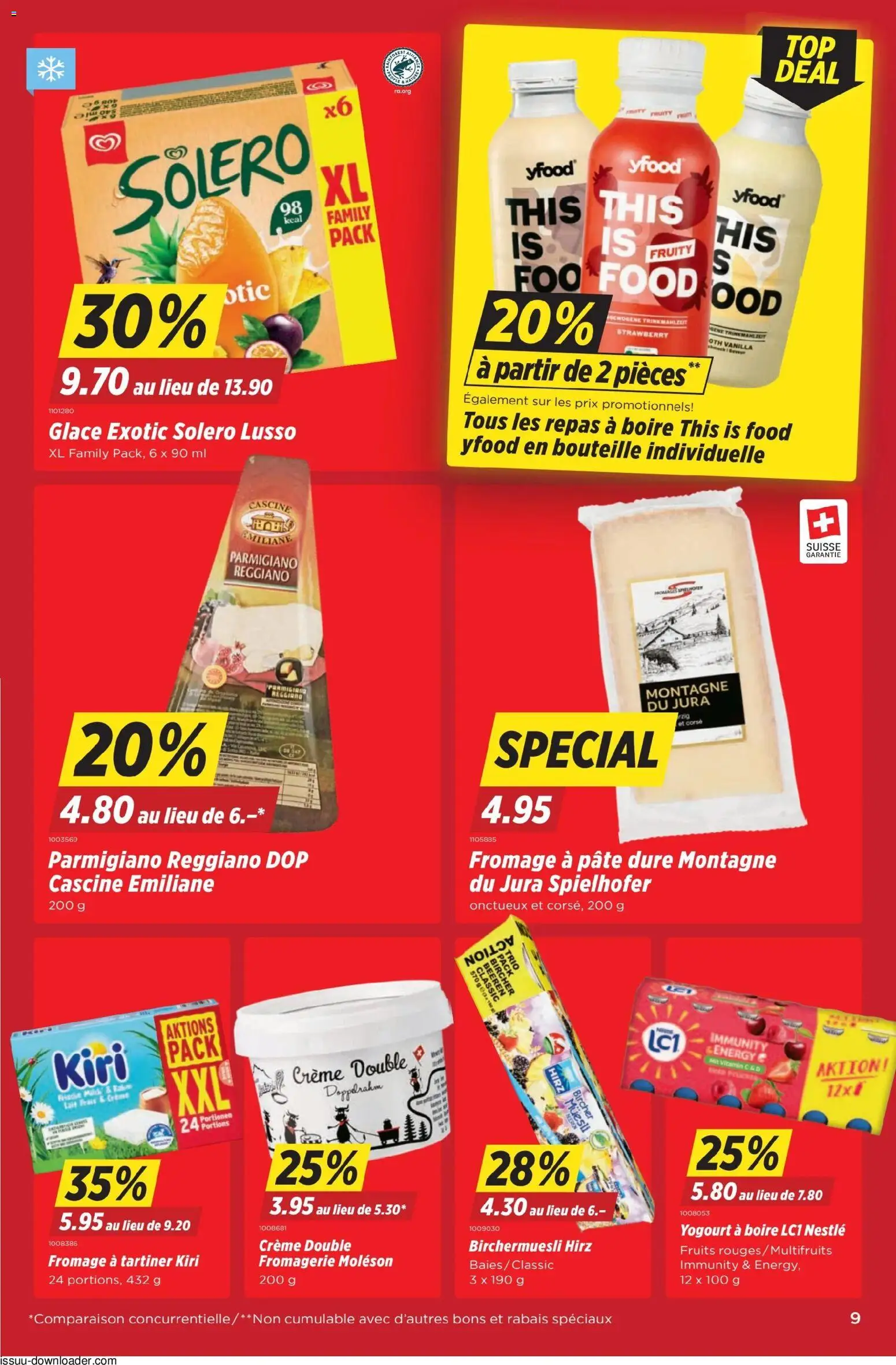 Denner aktionen FR – gültig ab 07.05.2026 | Seite: 9 | Produkte: Jura, Glace, Creme