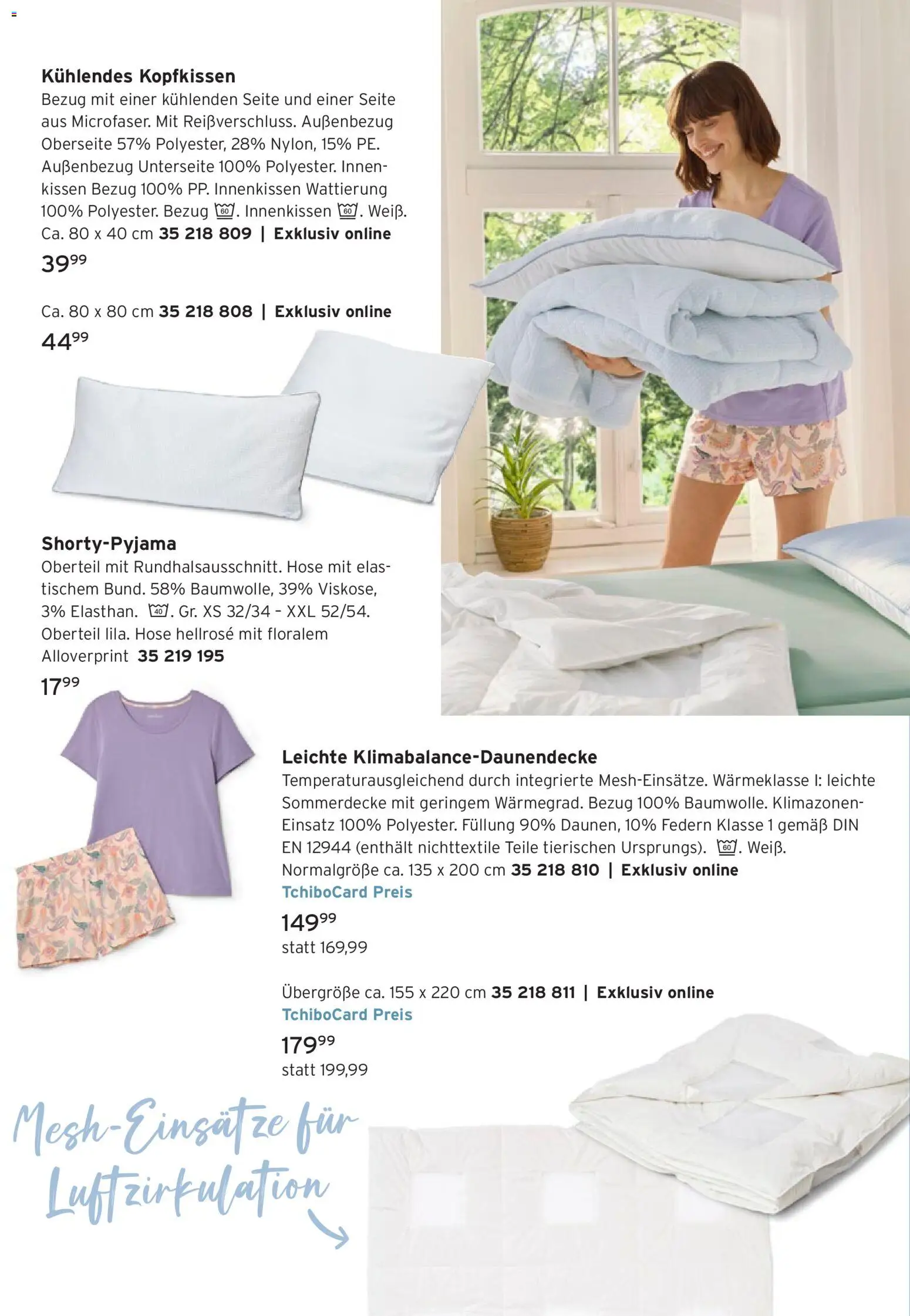 Prospekt Tchibo Cool bleiben – gültig ab 17.06.2026 | Seite: 18 | Produkte: Kissen, Kopfkissen, Hose