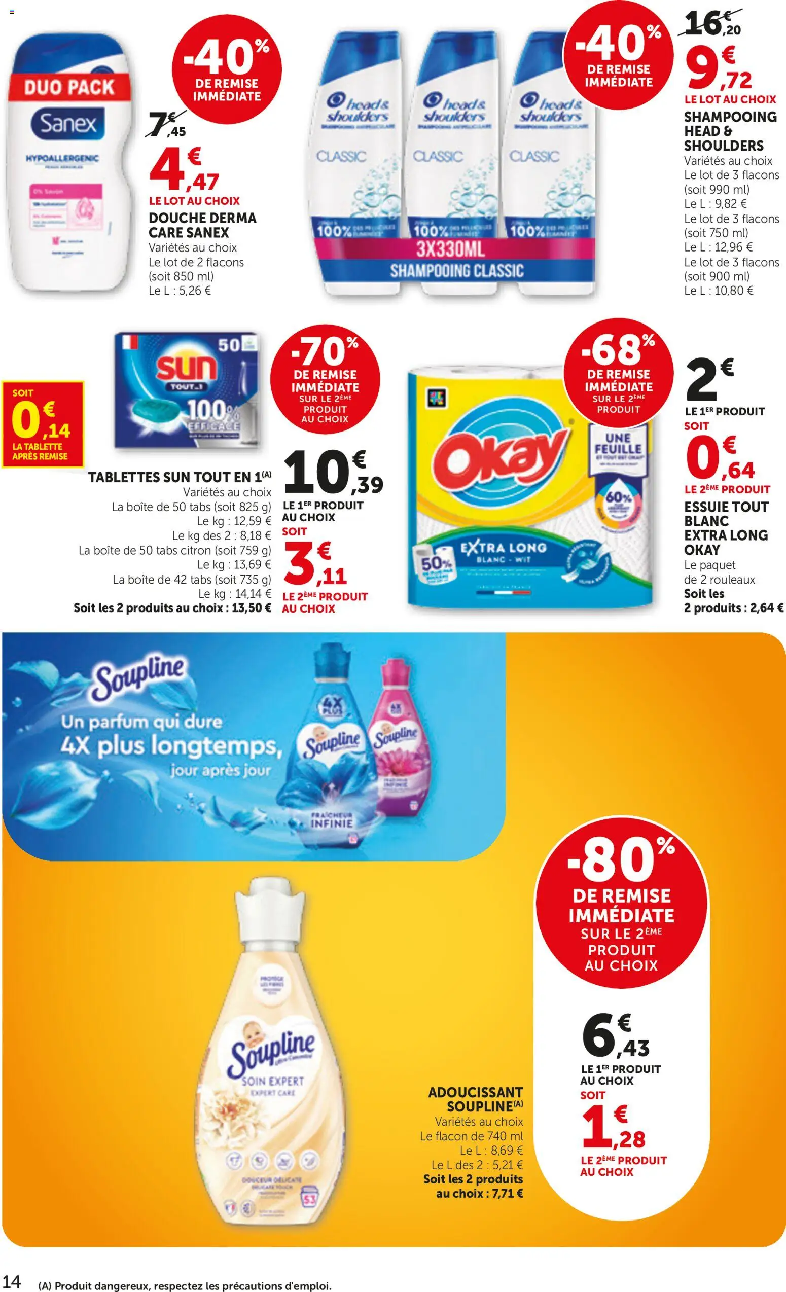 {H1} | Page: 14 | Produits: Tablette, Parfum, Shampooing, Douche
