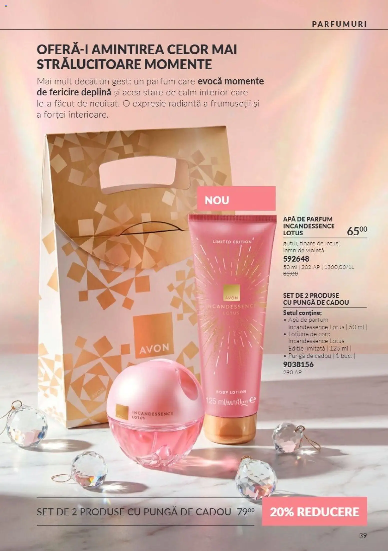 Noul catalog Avon – valabil de la 01.11.2026 | Pagină: 39 | Produse: Body, Parfum, Lotiune de Corp, Apă