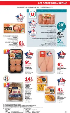 Hyper U - Prévisualisation de Hyper U catalogue valide à partir de 08/09/2026 | Page: 29 | Produits: Canard, Poitrine de porc, Merguez, Confit de canard