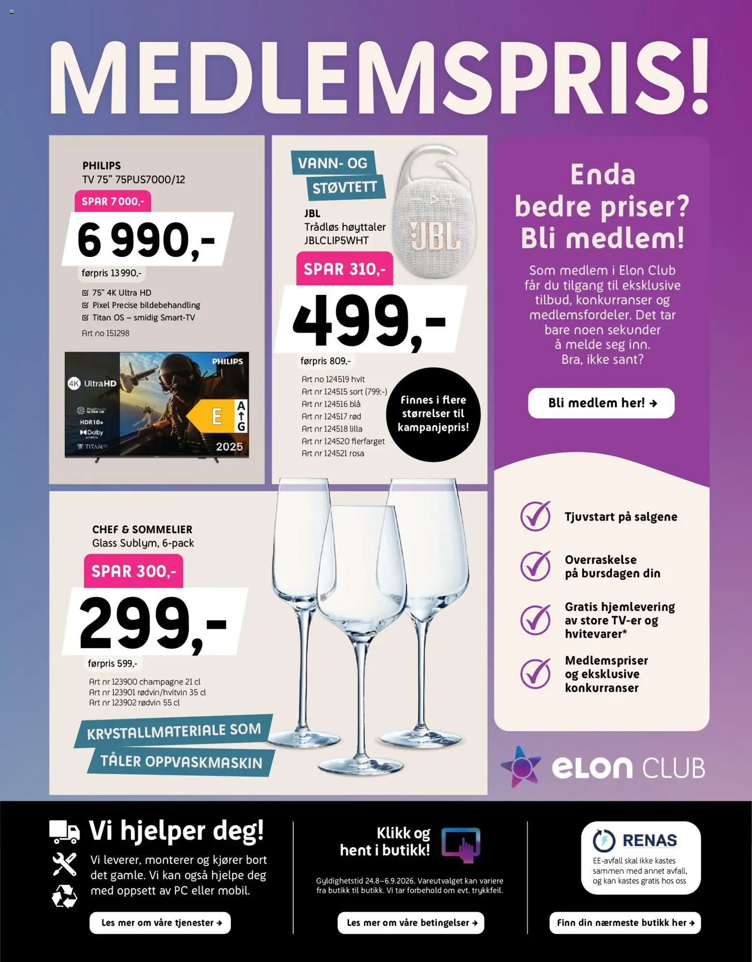 {H1} | Side: 16 | Produkter: Rødvin, Oppvaskmaskin, Glass, Vann