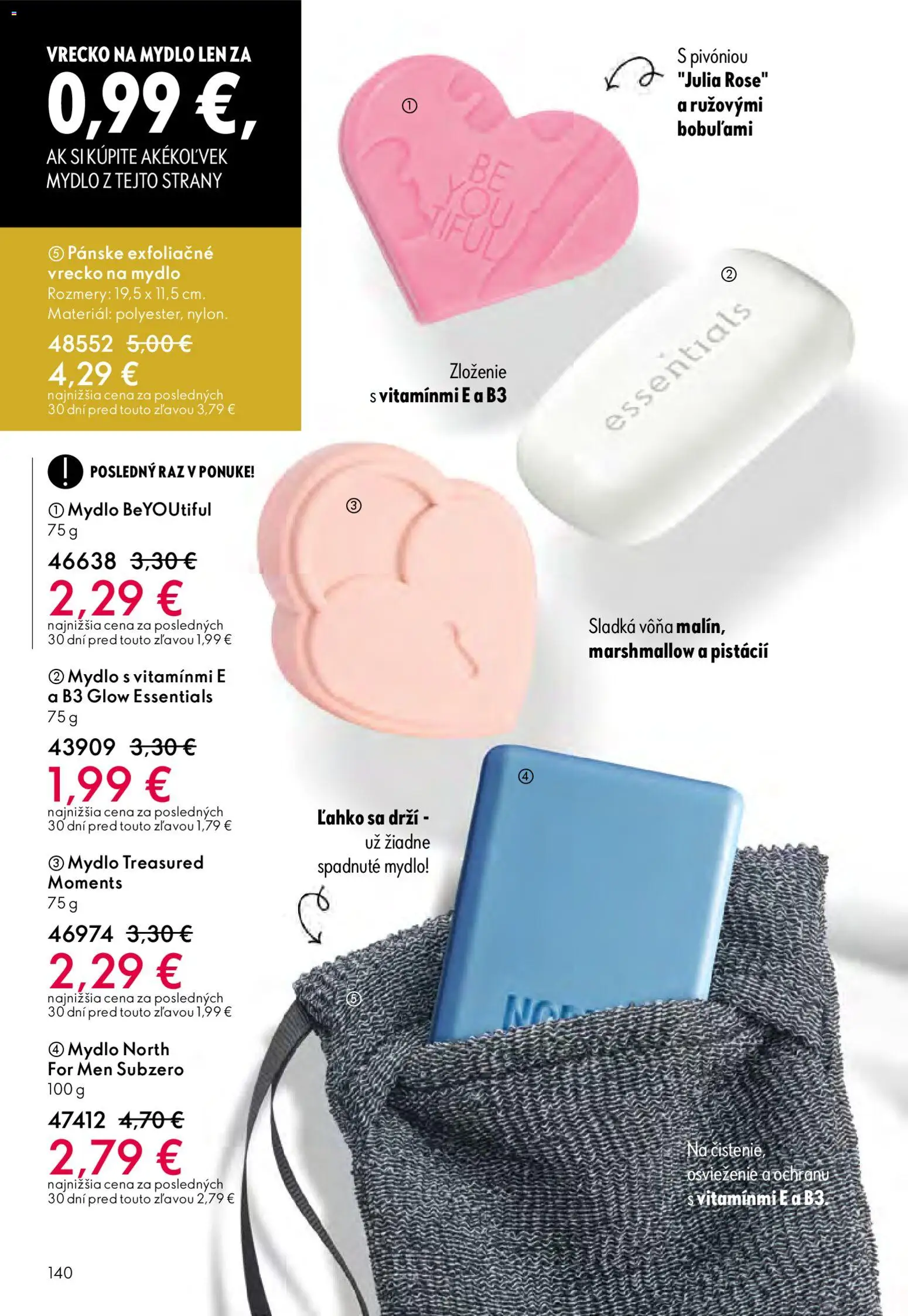 Nové Oriflame akcie – leták je platný od 25.03.2026 | Strana: 140 | Produkty: Mydlo