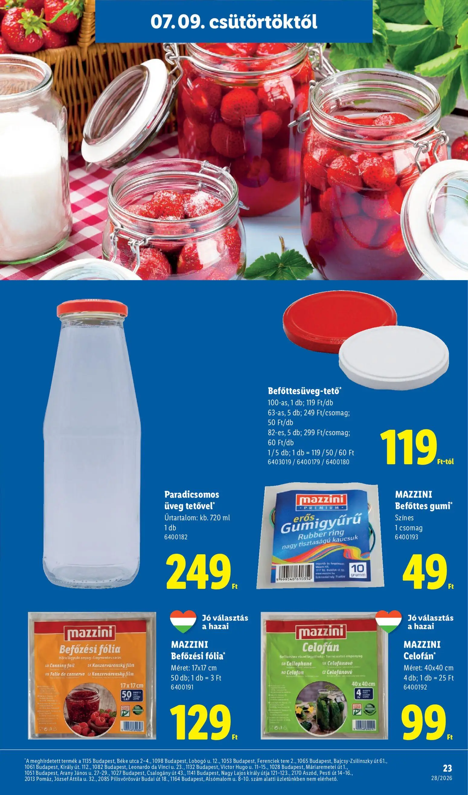 Lidl akciós ujság - amely érvényes a következő dátumtól: 2026.07.09. | Oldal: 23