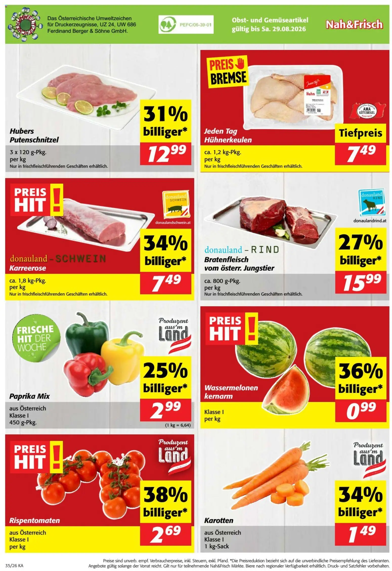 Nah und Frisch Flugblatt gültig ab 26.08.2026 | Seite: 8 | Produkte: Obst