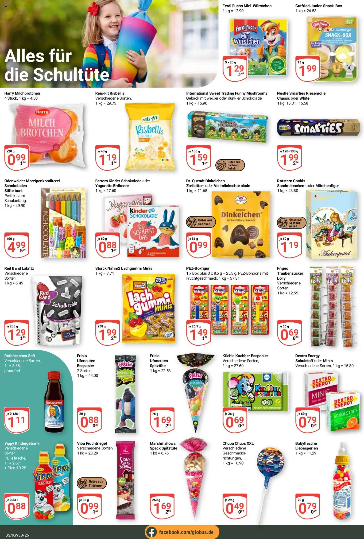 Globus Prospekt – gültig ab 20.07.2026 | Seite: 14 | Produkte: Yogurette, Smarties, Tür, Saft