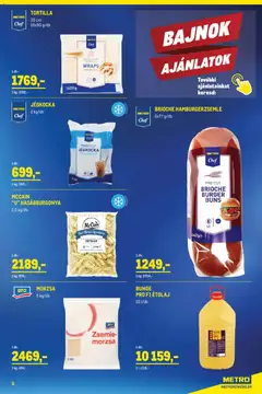 Metro akciós újság - amely érvényes a következő dátumtól: 2026.08.01. | Oldal: 3 | Termékek: Jégkocka, Tortilla, Hamburgerzsemle, Hasábburgonya
