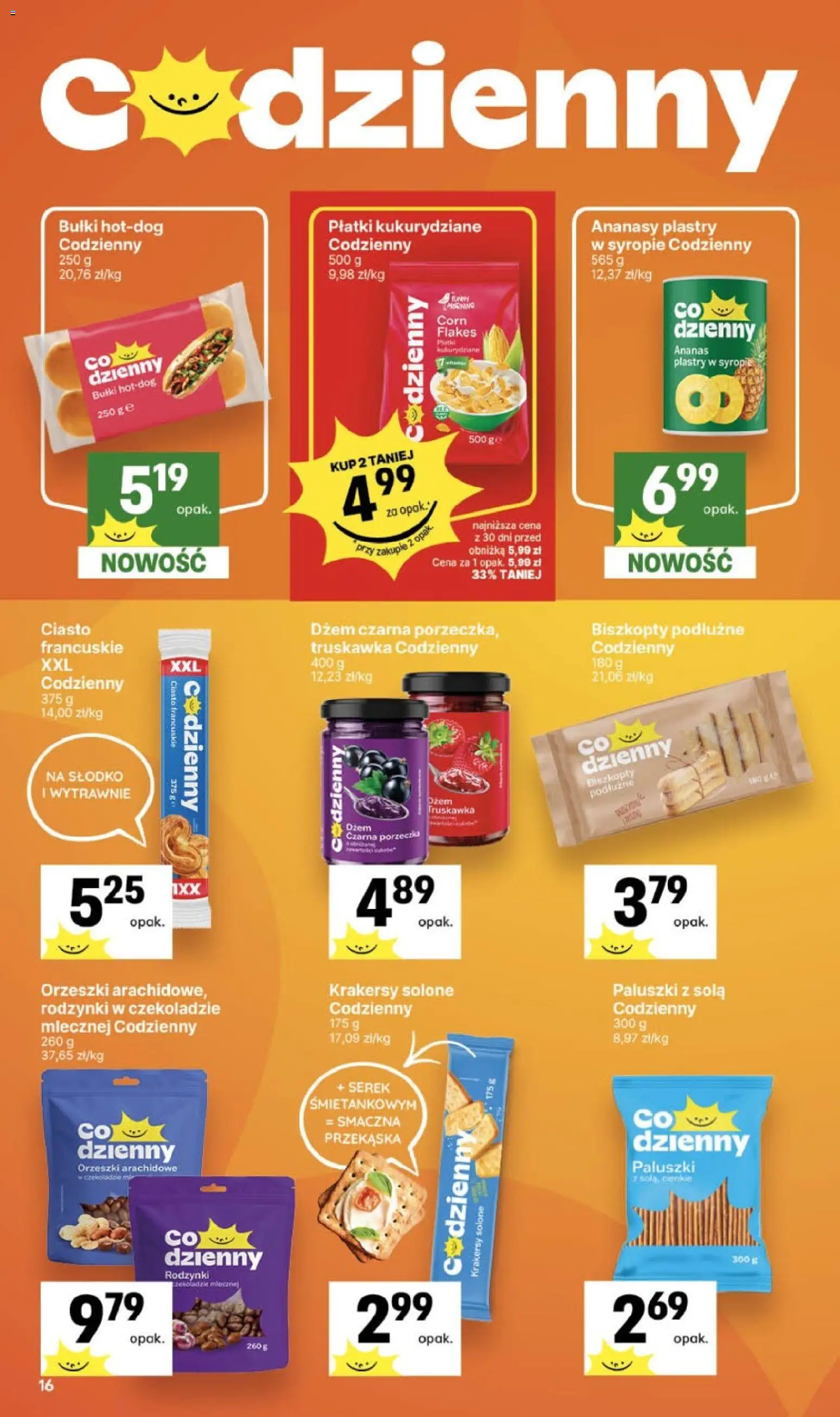 Delikatesy Centrum gazetka od 15.10.2026 | Strona: 16 | Produkty: Biszkopty, Paluszki, Krakersy, Orzeszki